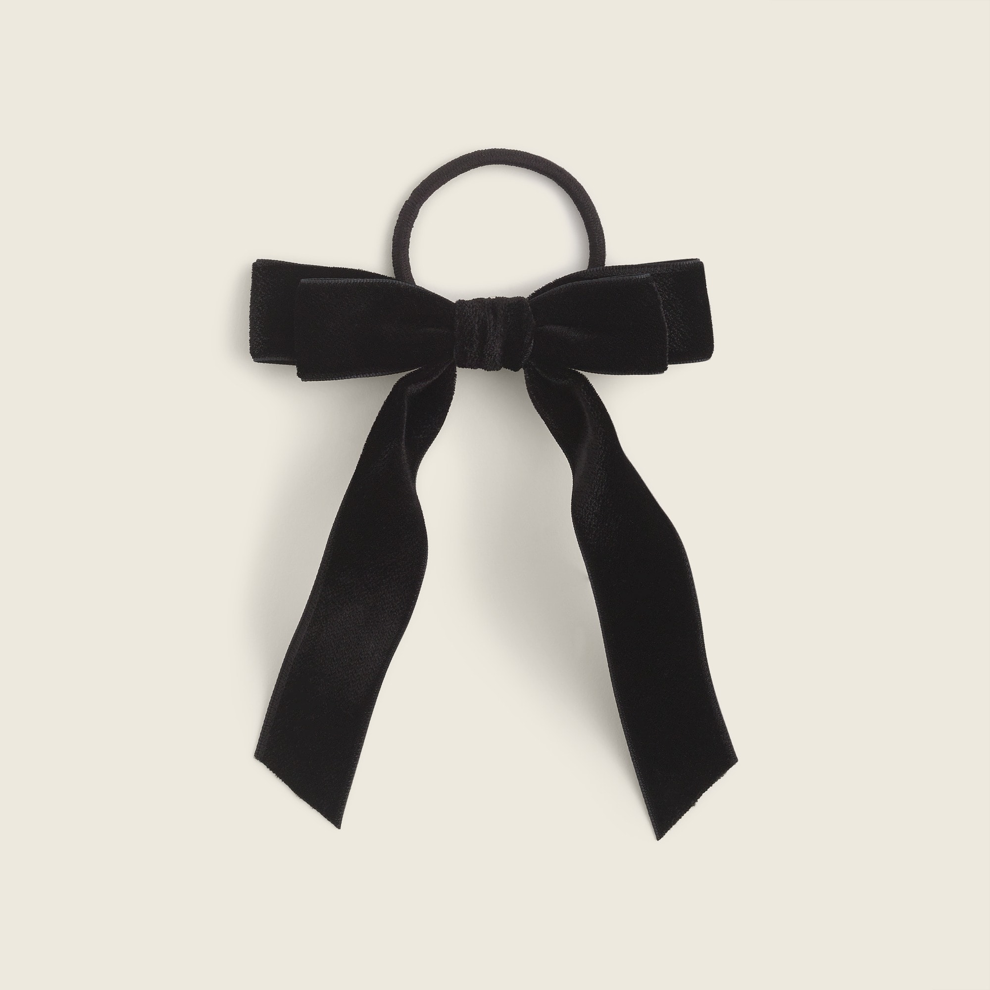 Small velvet bow hair tie