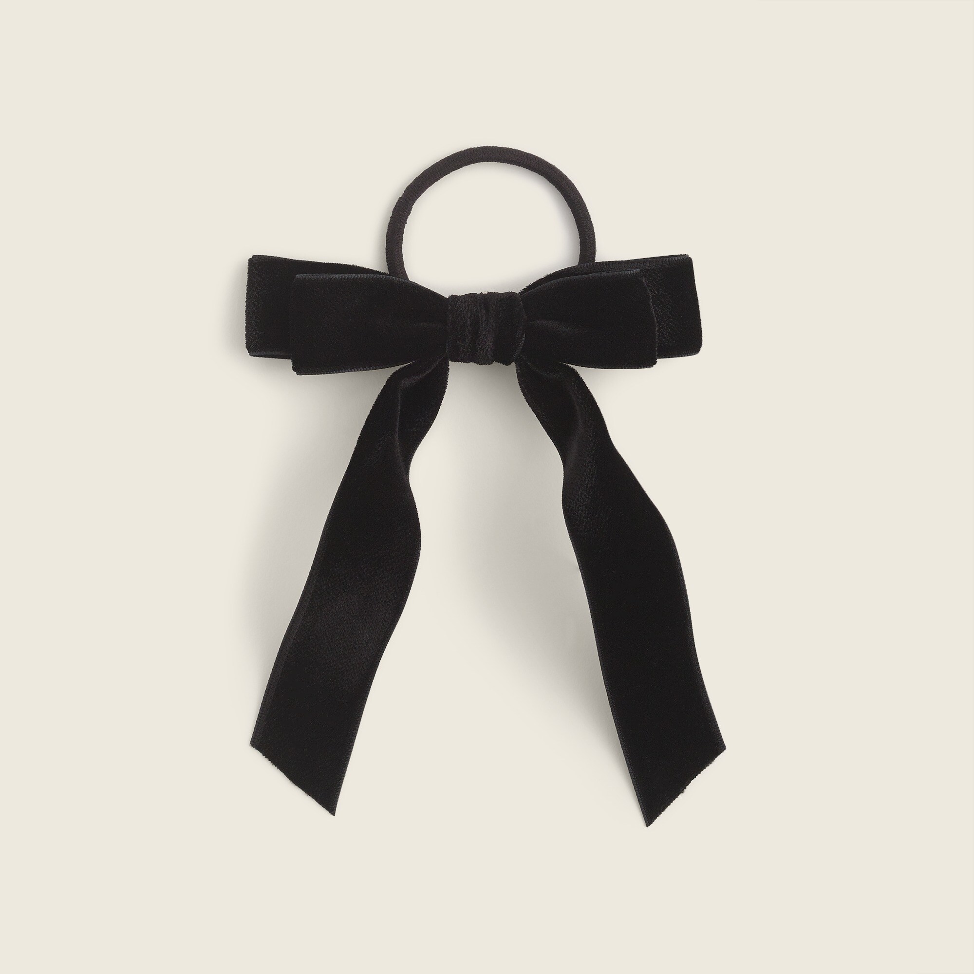 Small velvet bow hair tie