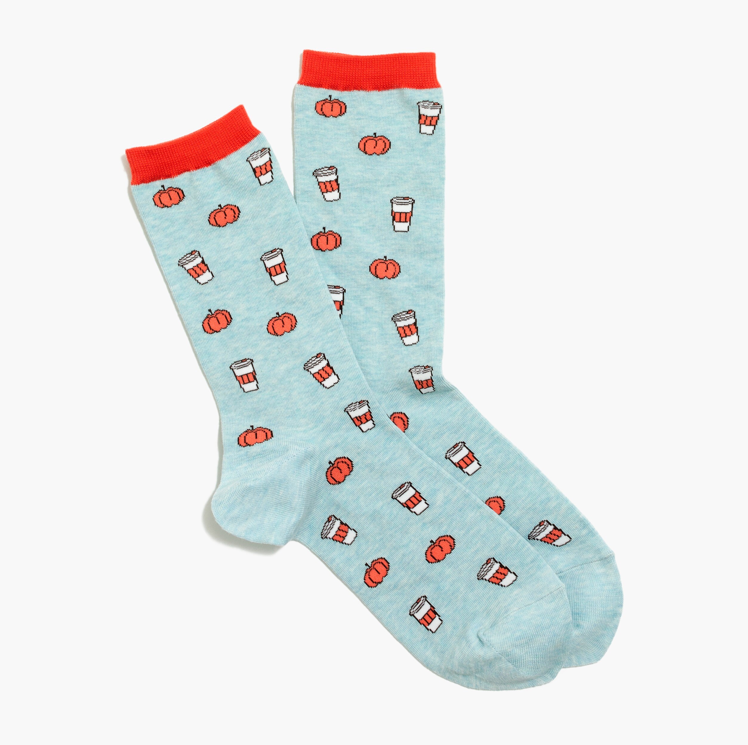 Pumpkin spice latte trouser socks
