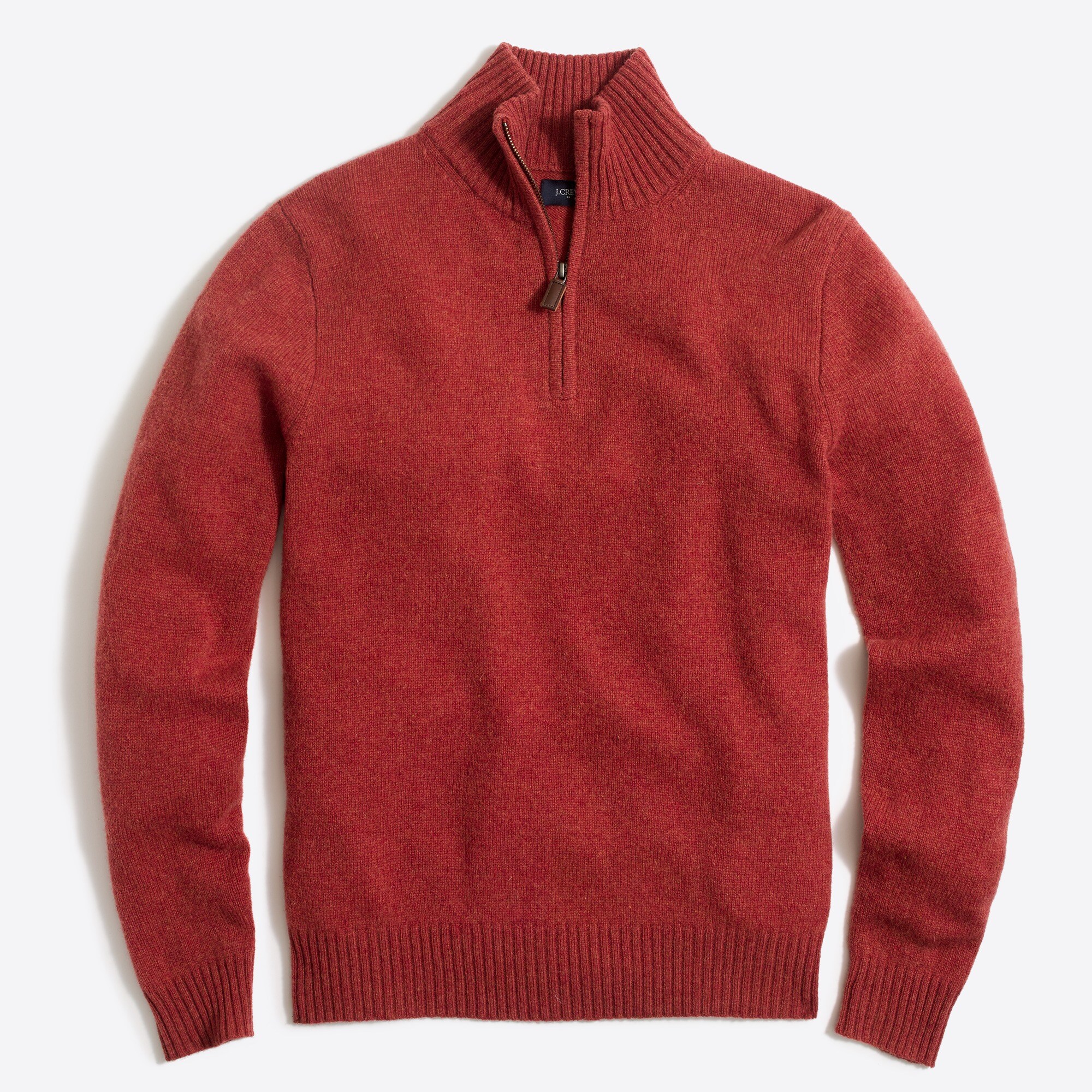 lambswool half-zip sweater for men