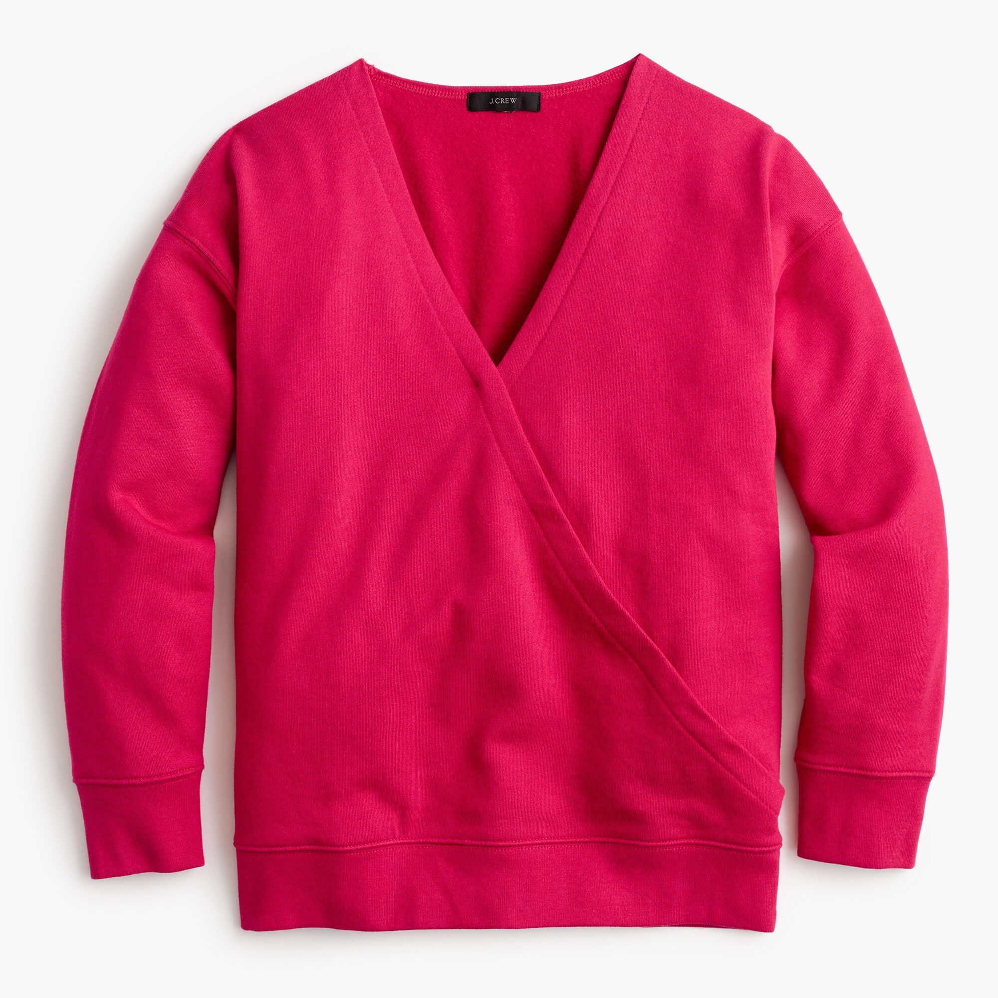 Wrap front sweatshirt