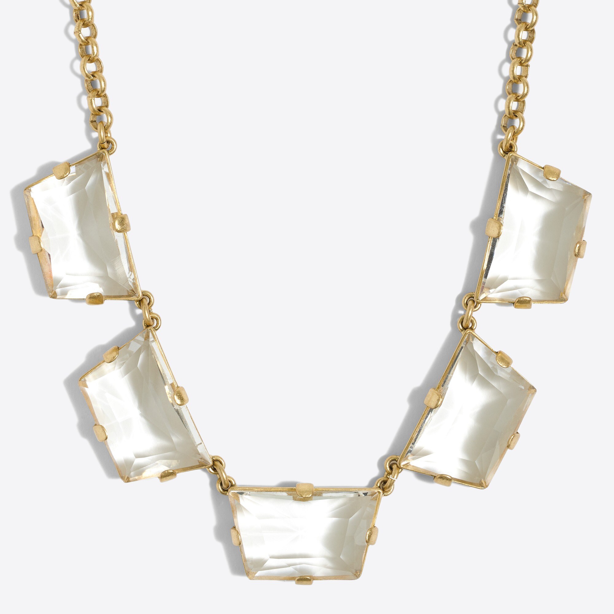 Crystal trapezoid necklace