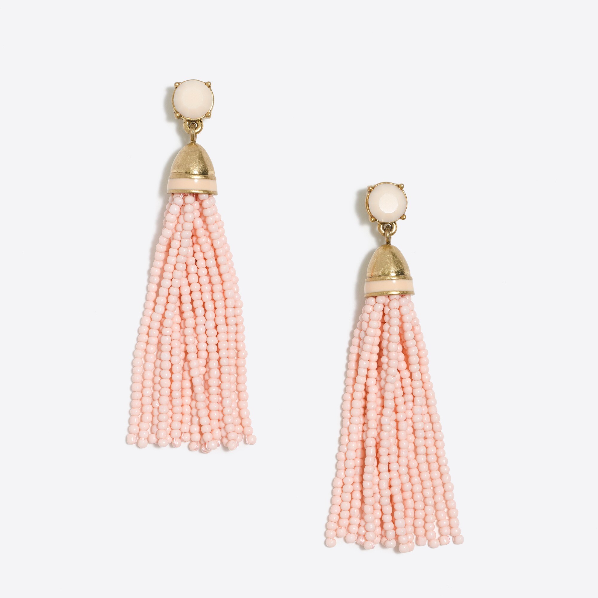Beaded tassel earrings