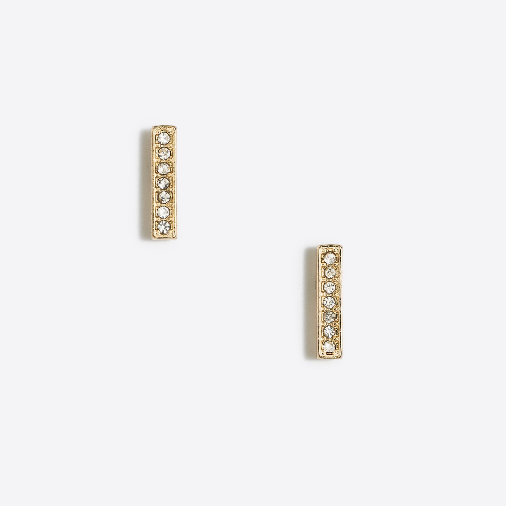 Pavé bar stud earring
