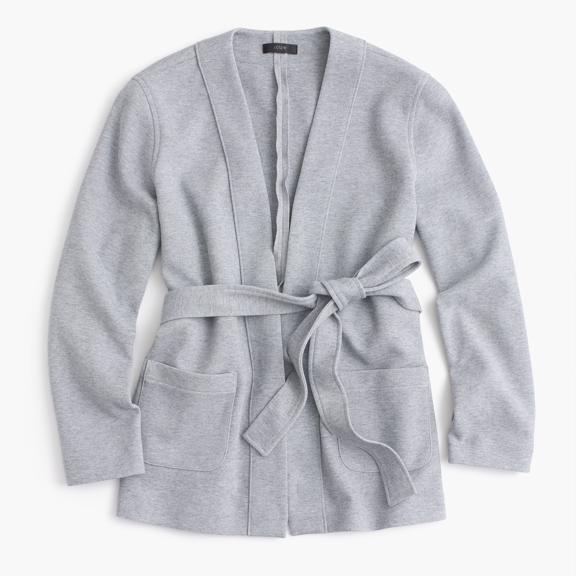 Belted sweatshirt blazer