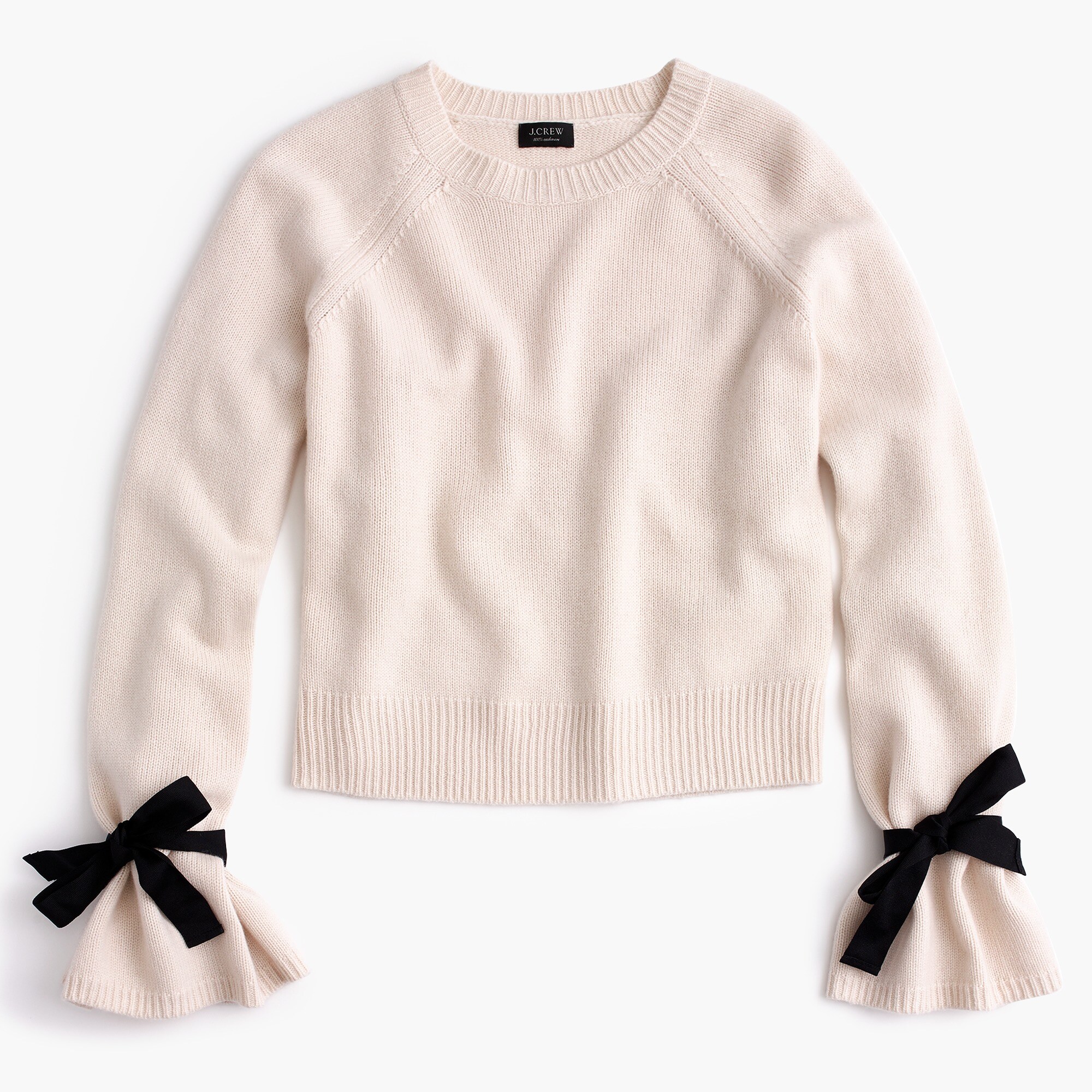 Cashmere tiesleeve sweater Women sweaters J.Crew