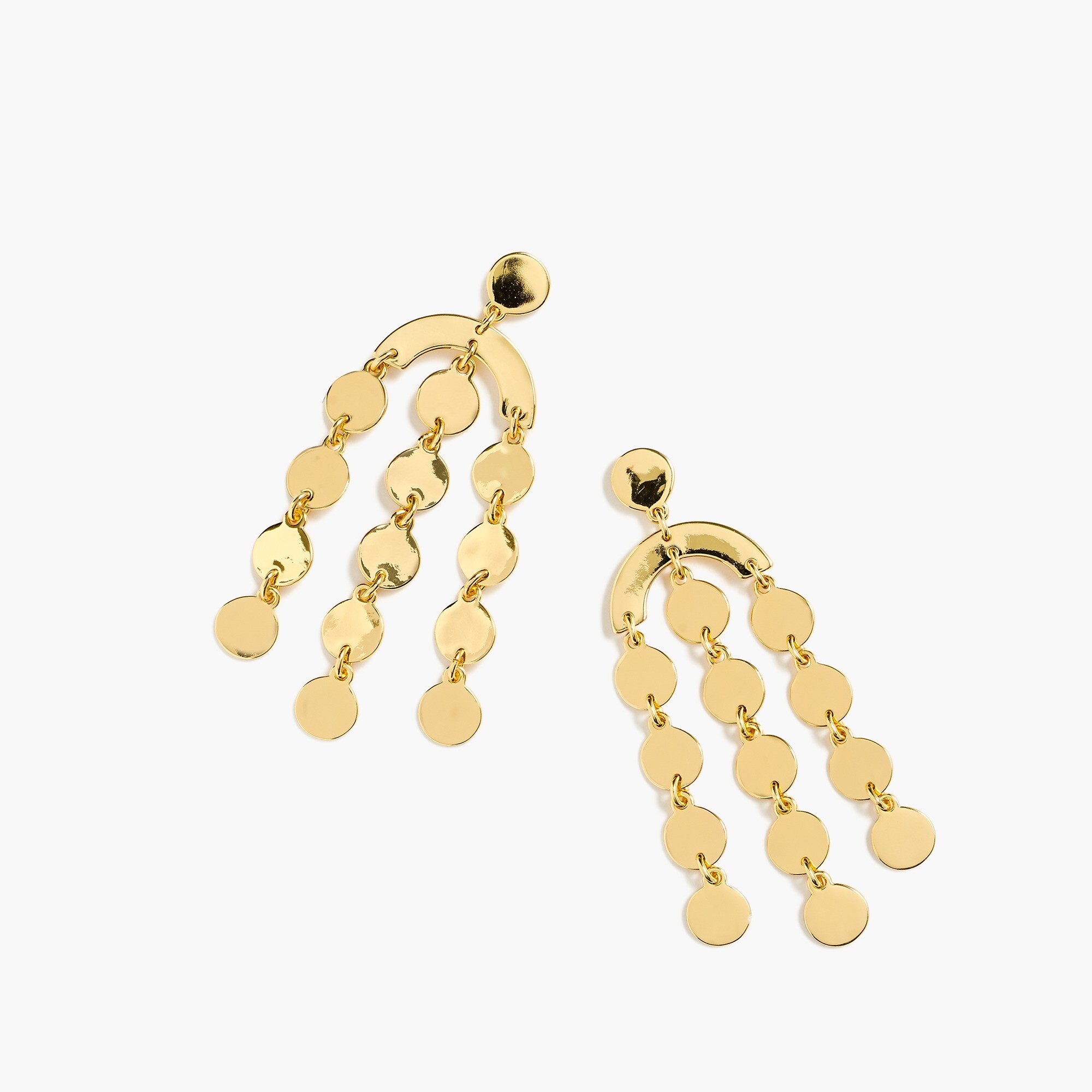 Cascading disc earrings