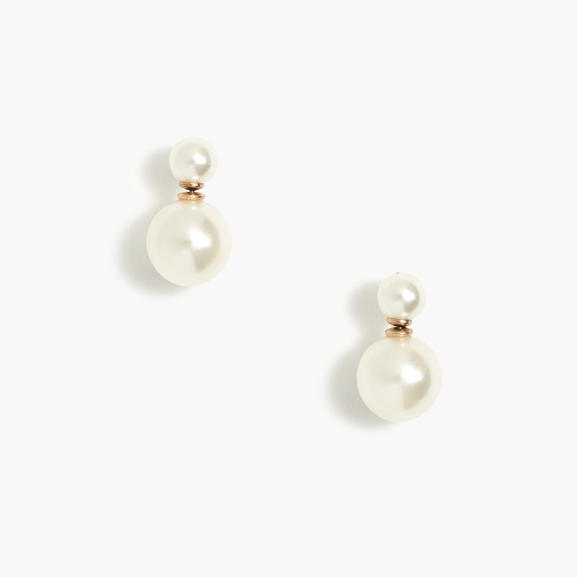 Pearl double-sided stud earrings