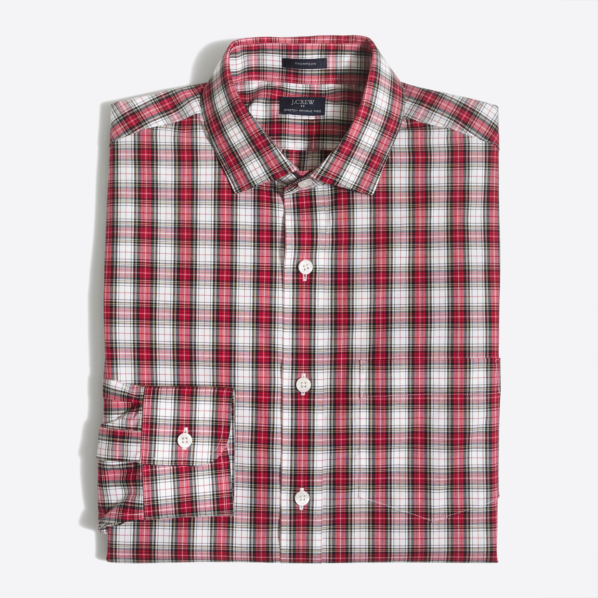 Thompson Slim-fit Flex Wrinkle-free Dress Shirt For Men | Factory