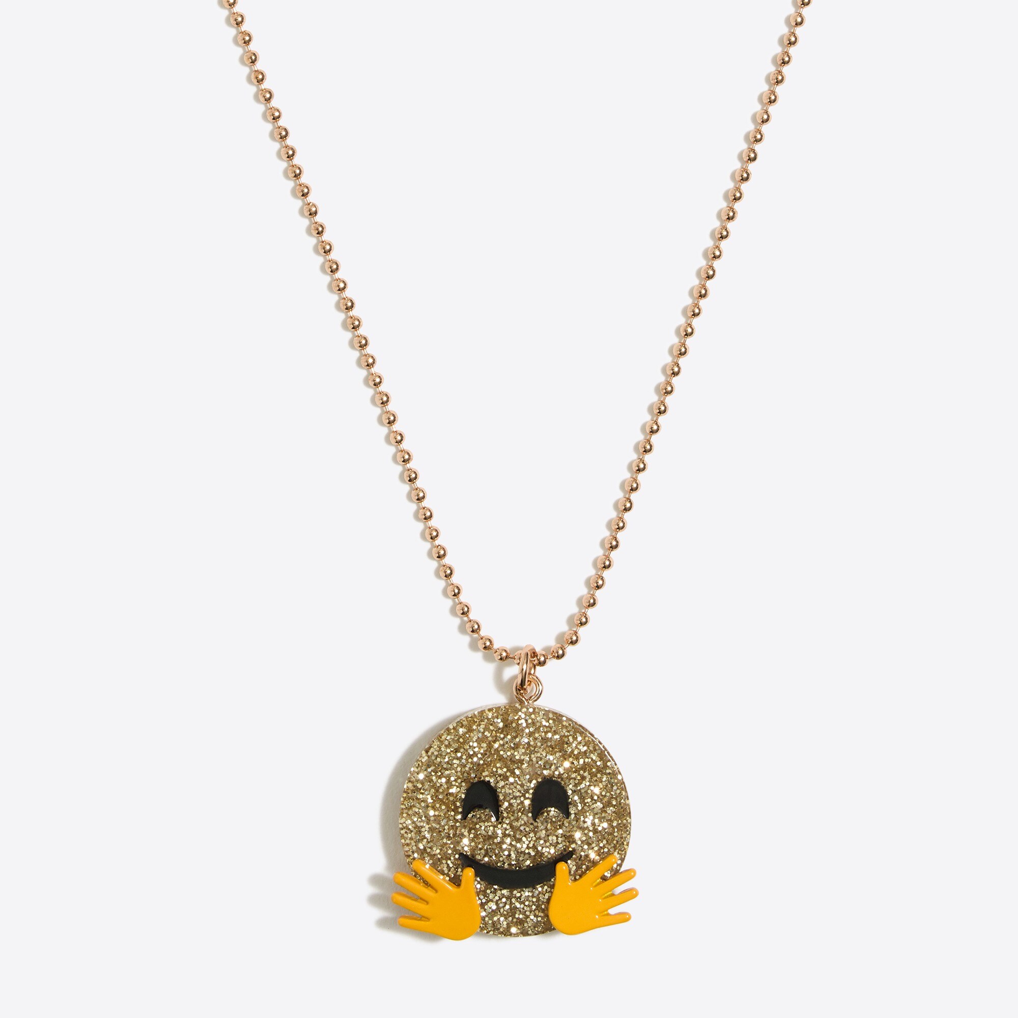 Girls' emoji pendant necklace