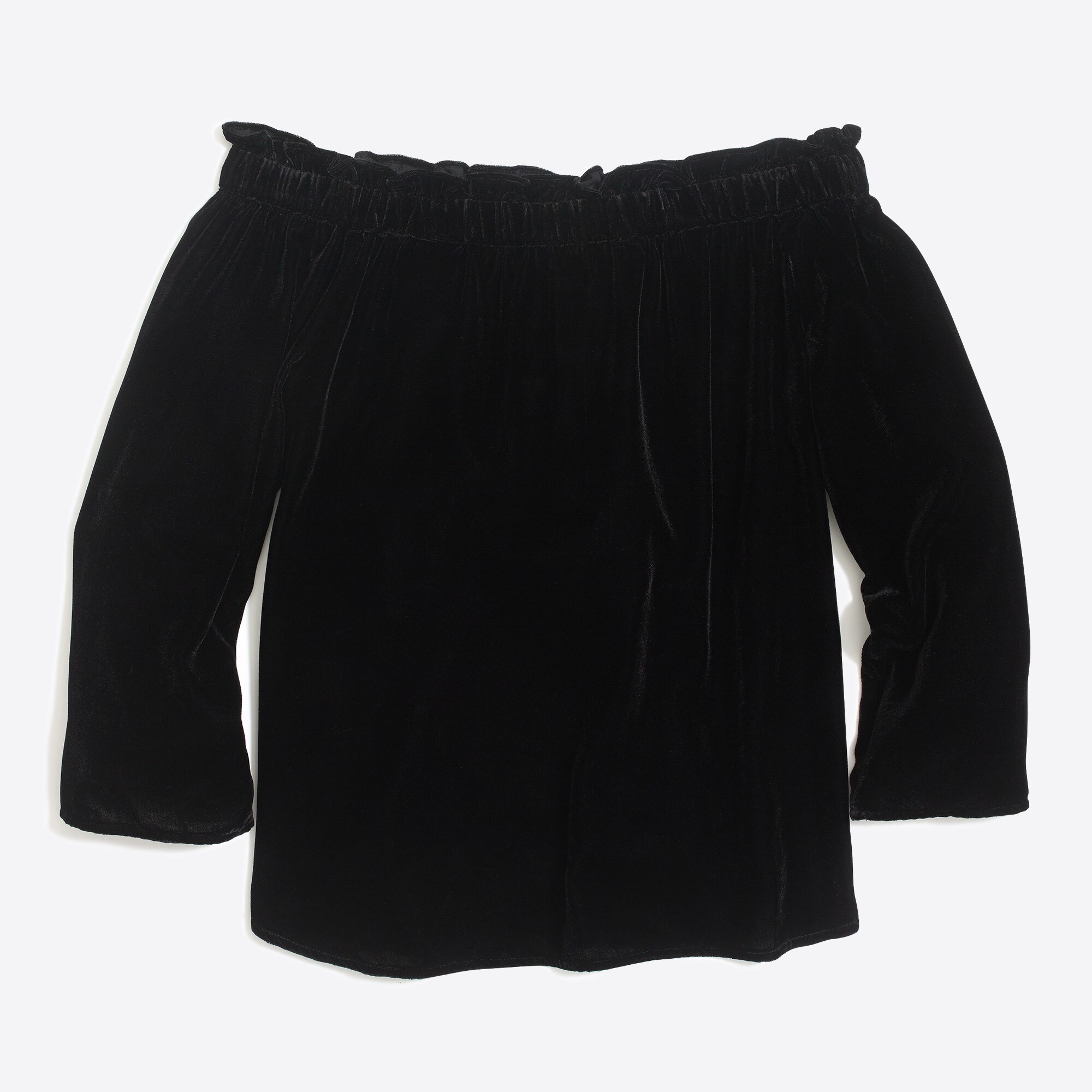 velvet off-the-shoulder top for women