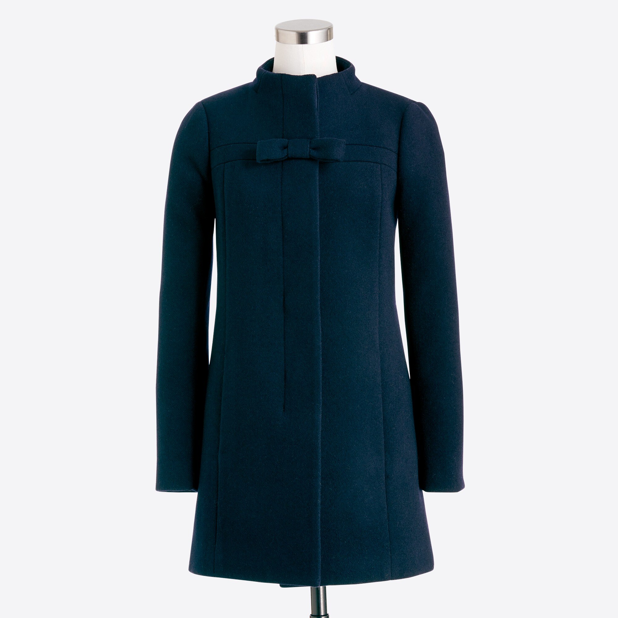 bow-front coat for women