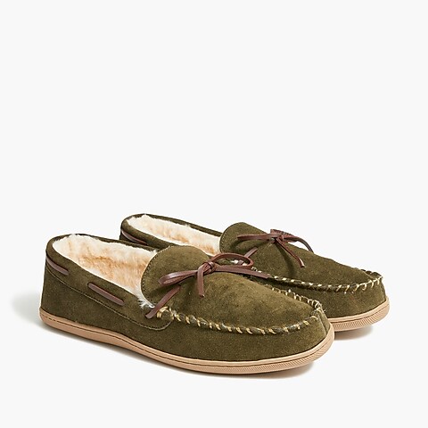  Faux-shearling moccasins