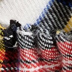 Tartan plaid faux-shearling moccasin slippers WHITE OUT PLAID SALT MU 