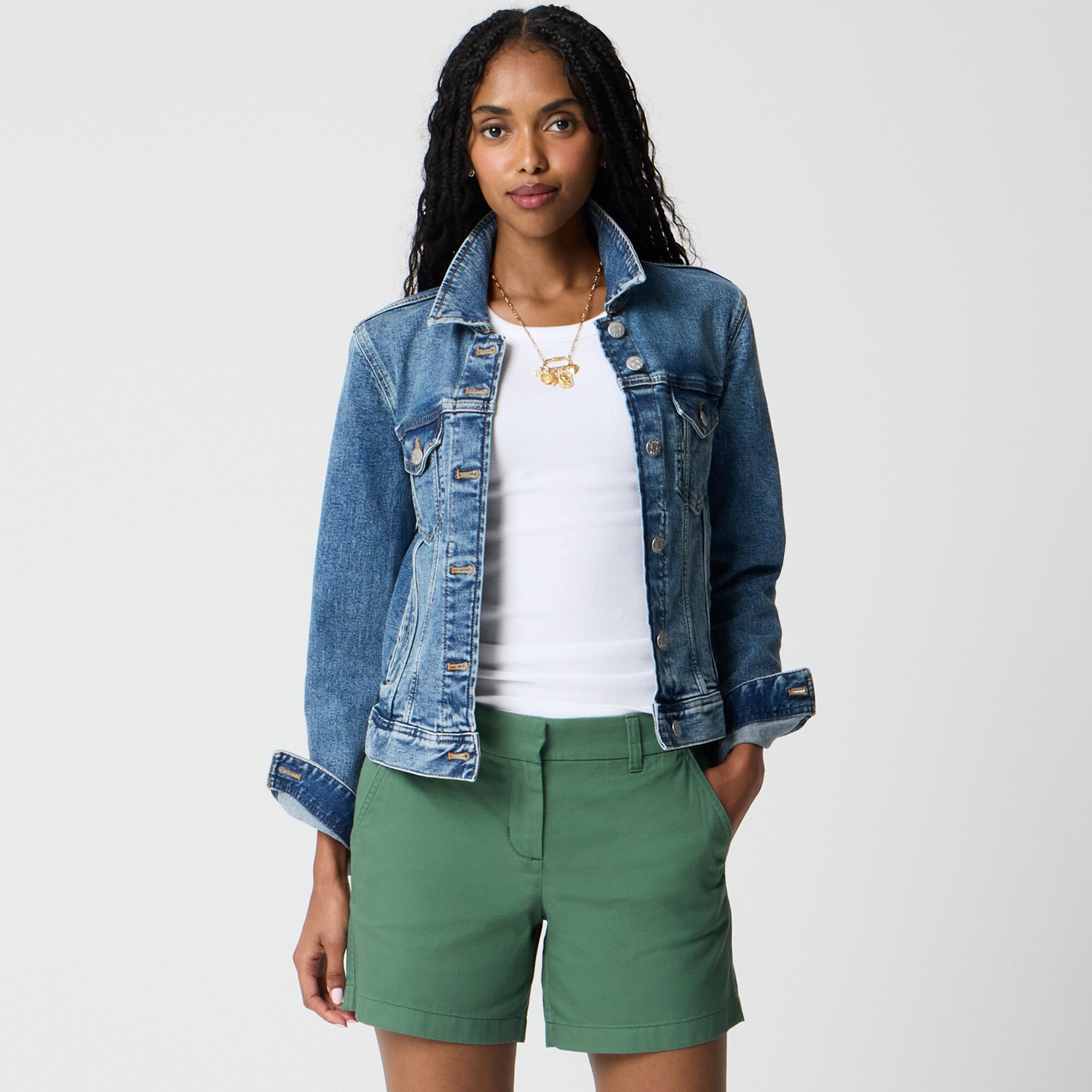womens 5&quot; classic chino short