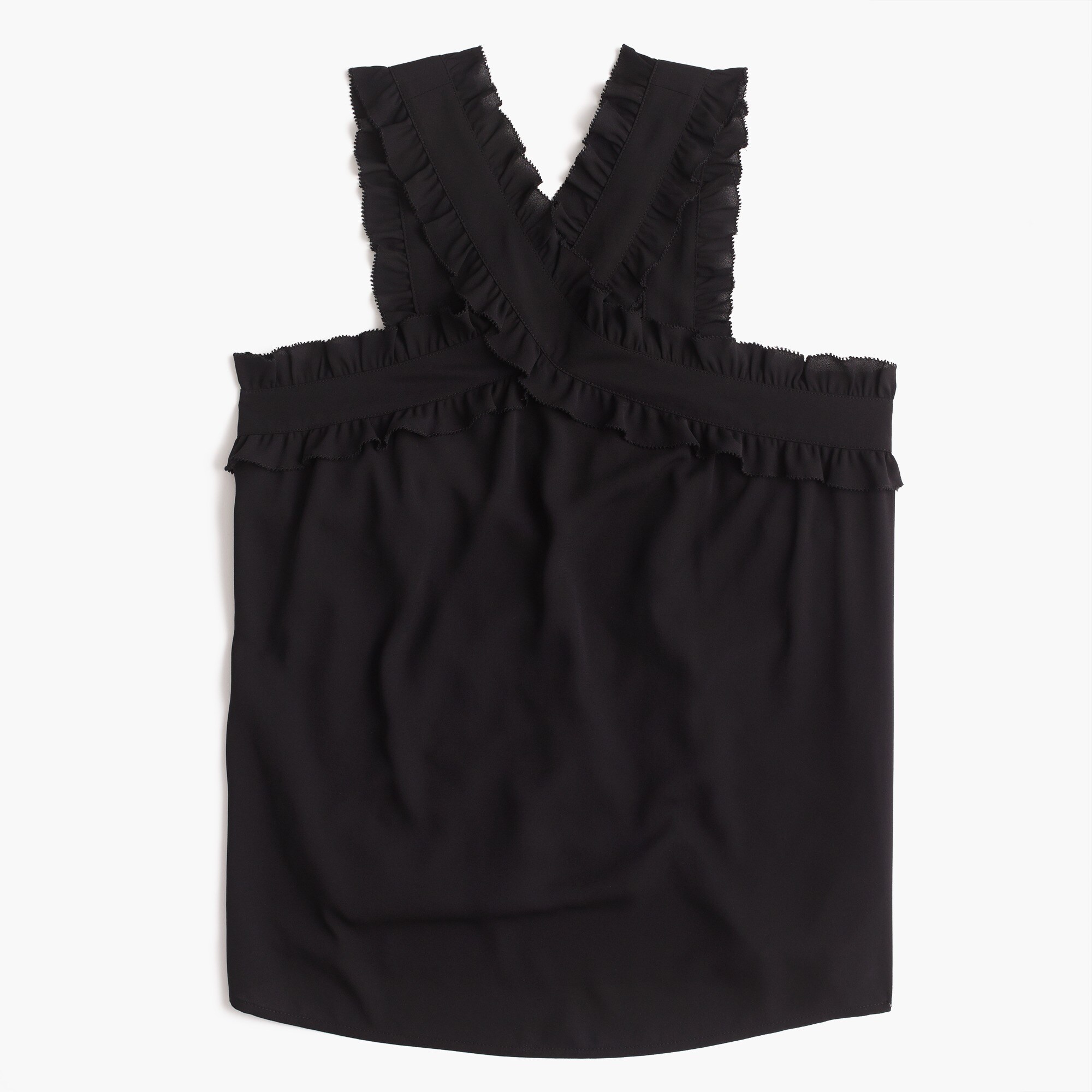 drapey wrap-front top : women sleeveless