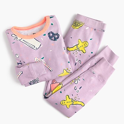 search kids pajama set in milk and cookies