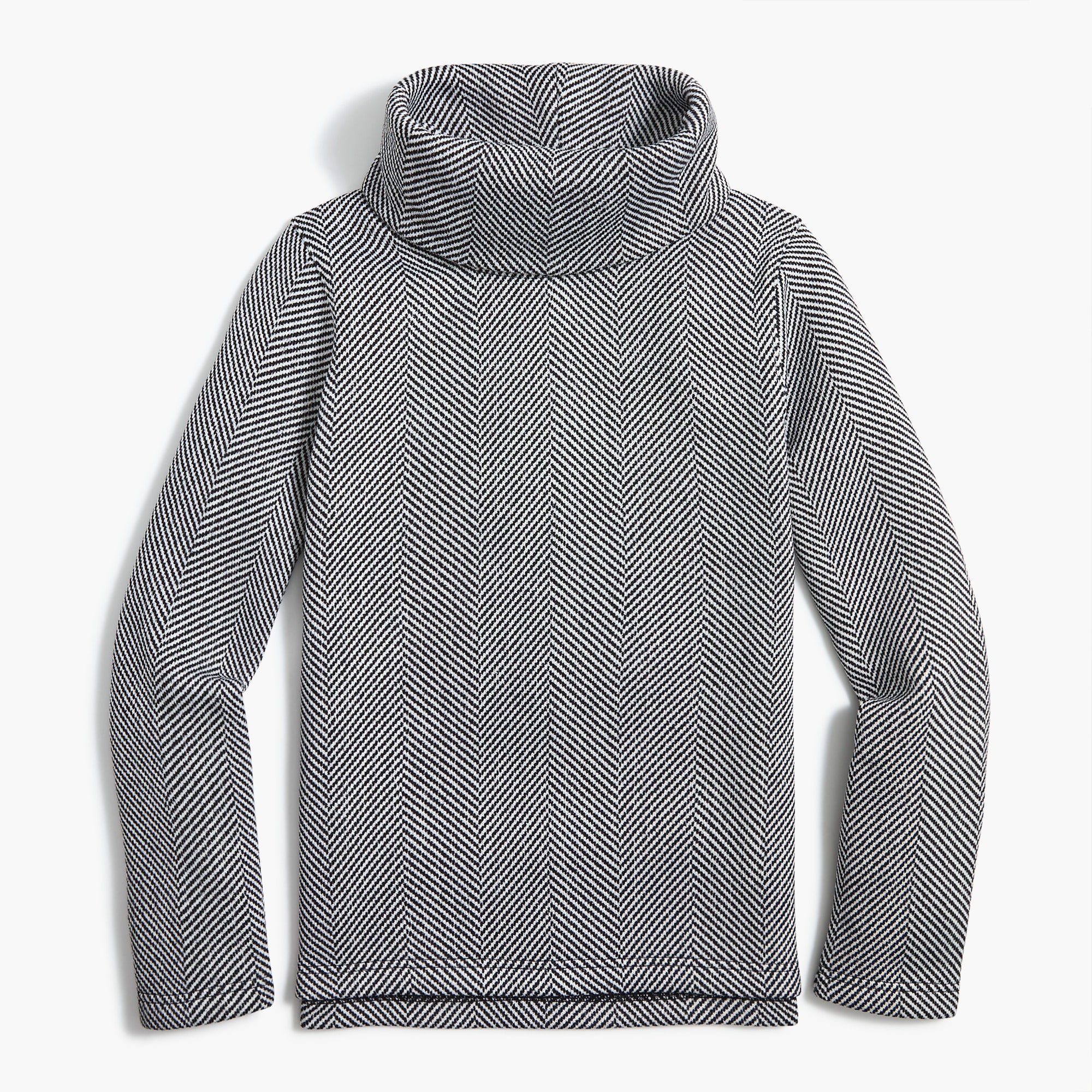 Long-sleeve funnelneck pullover
