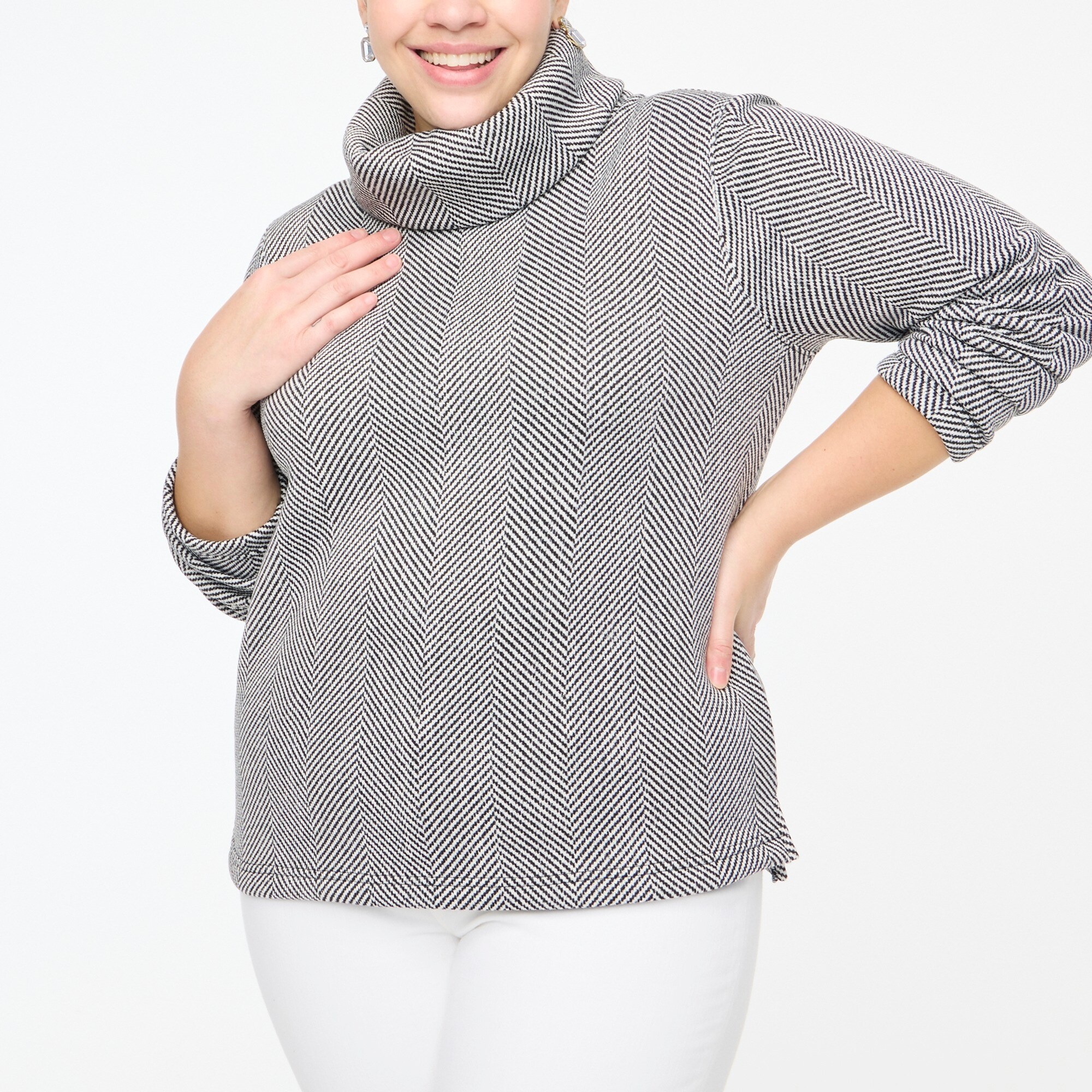 Factory Long sleeve Funnelneck Pullover For Women