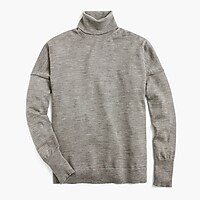 Merino turtleneck sweater with side slits : Women Pullovers | J.Crew