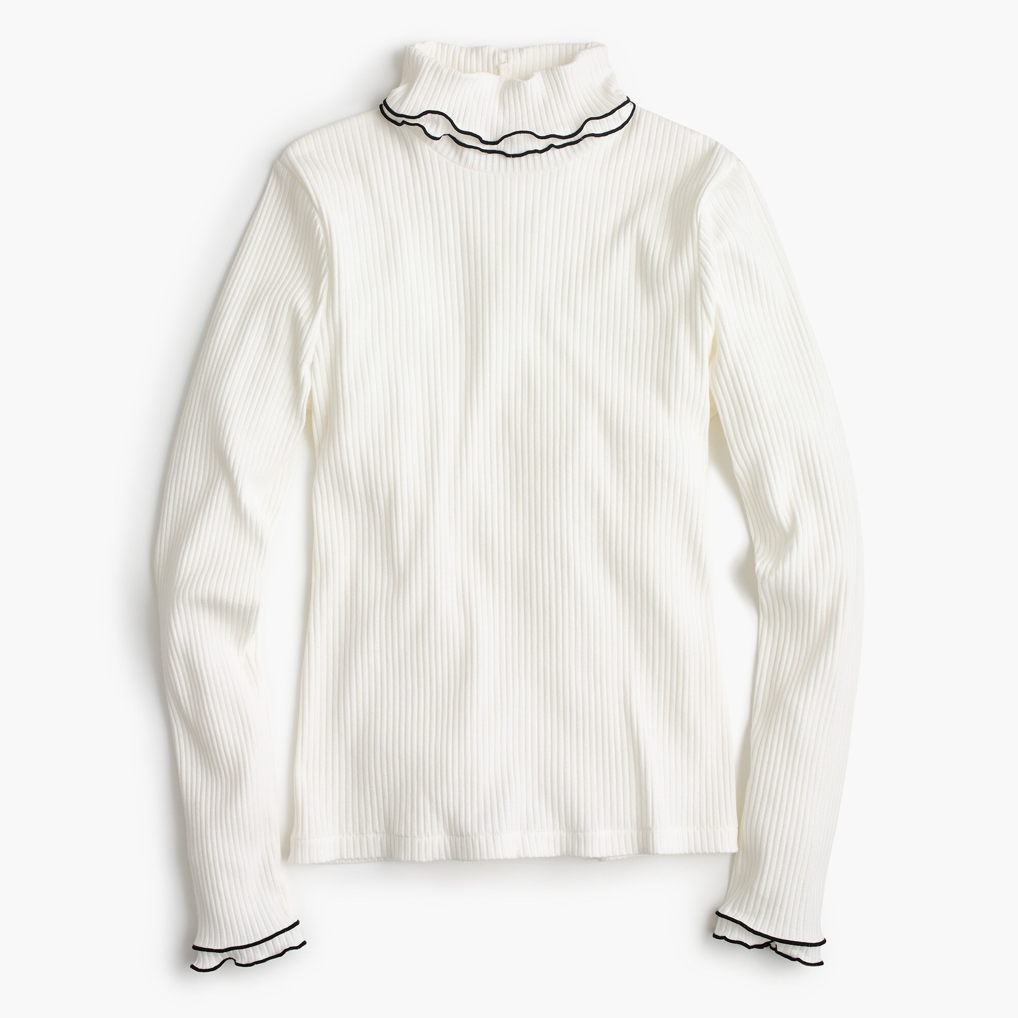 Contrast ribbed turtleneck