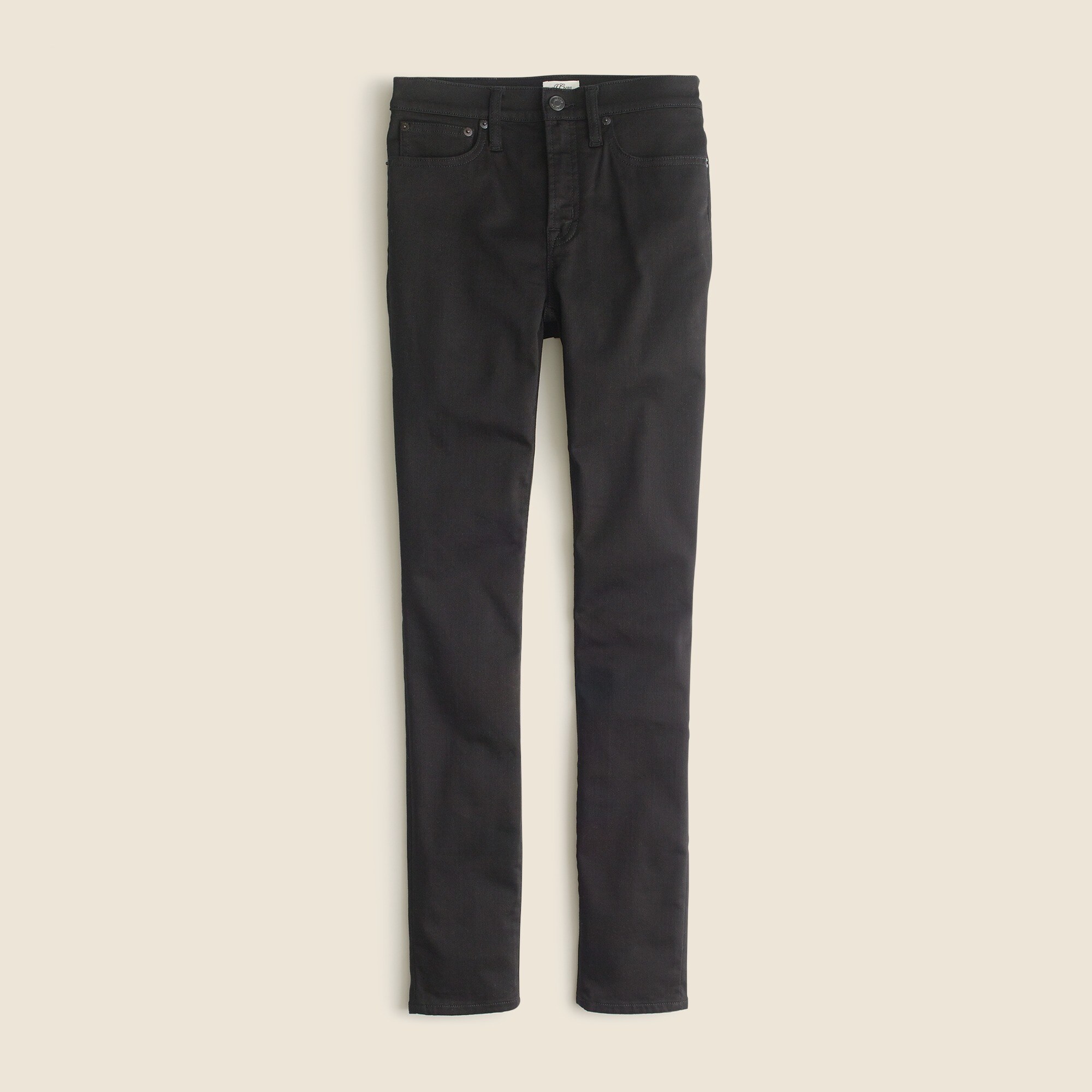 9" mid-rise stretchy toothpick jean in new black