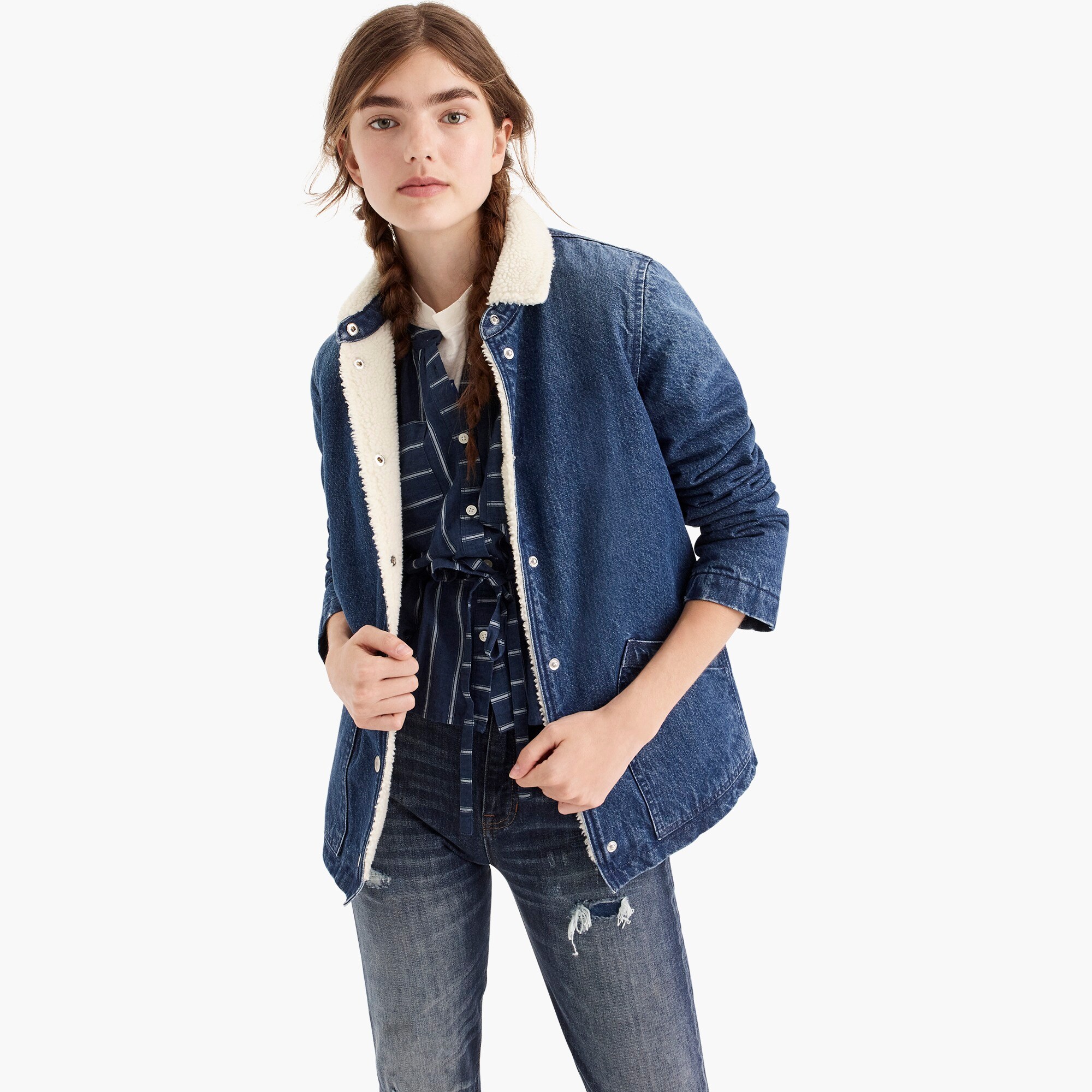 j crew denim swing jacket