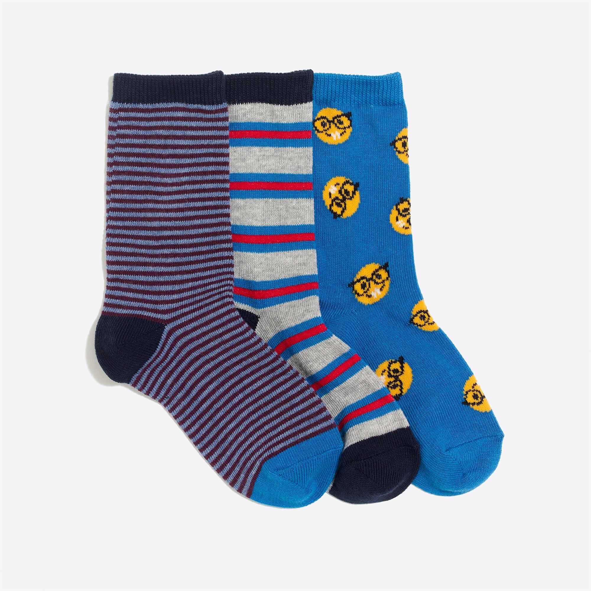 Boys' emoji socks three-pack
