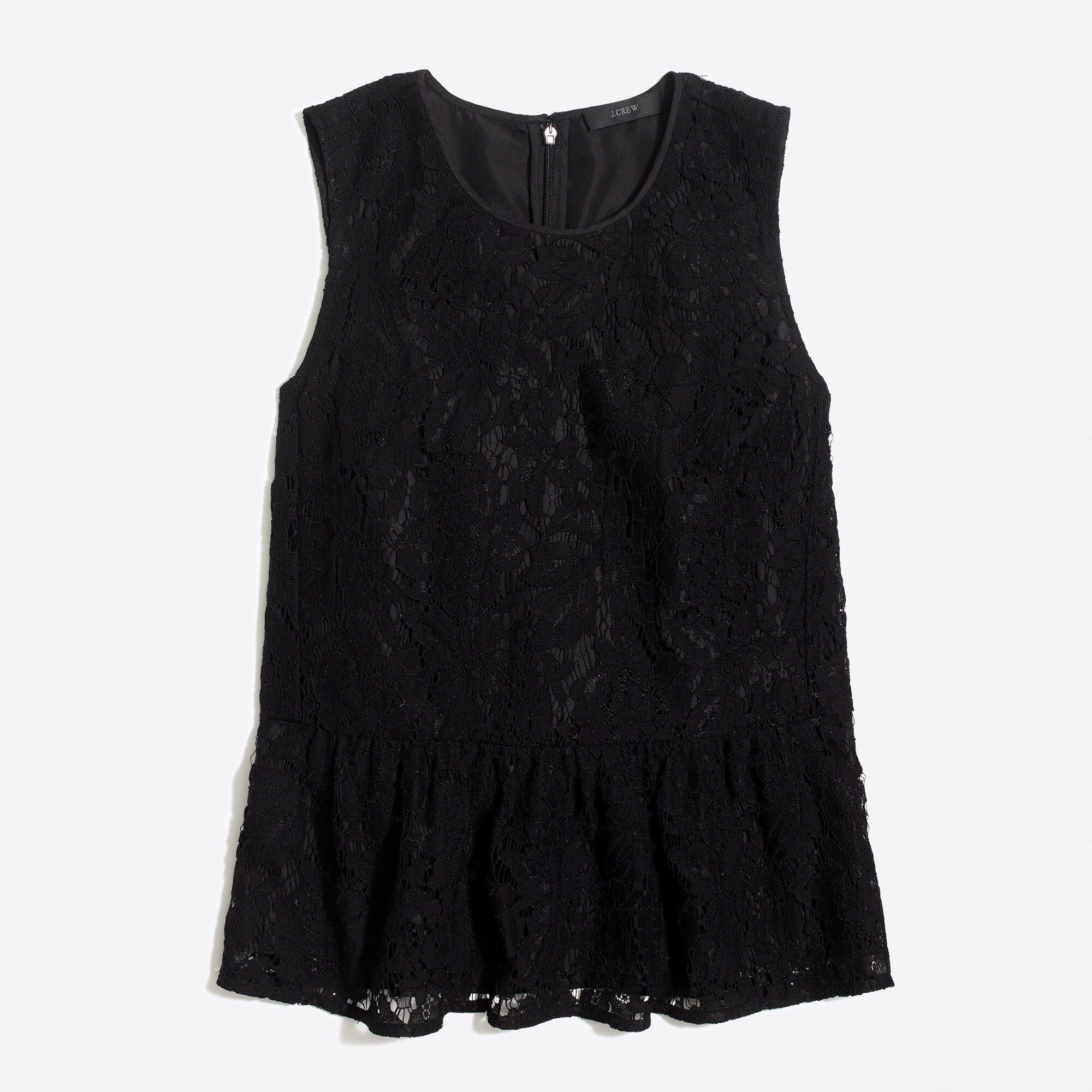 Floral lace peplum tank top