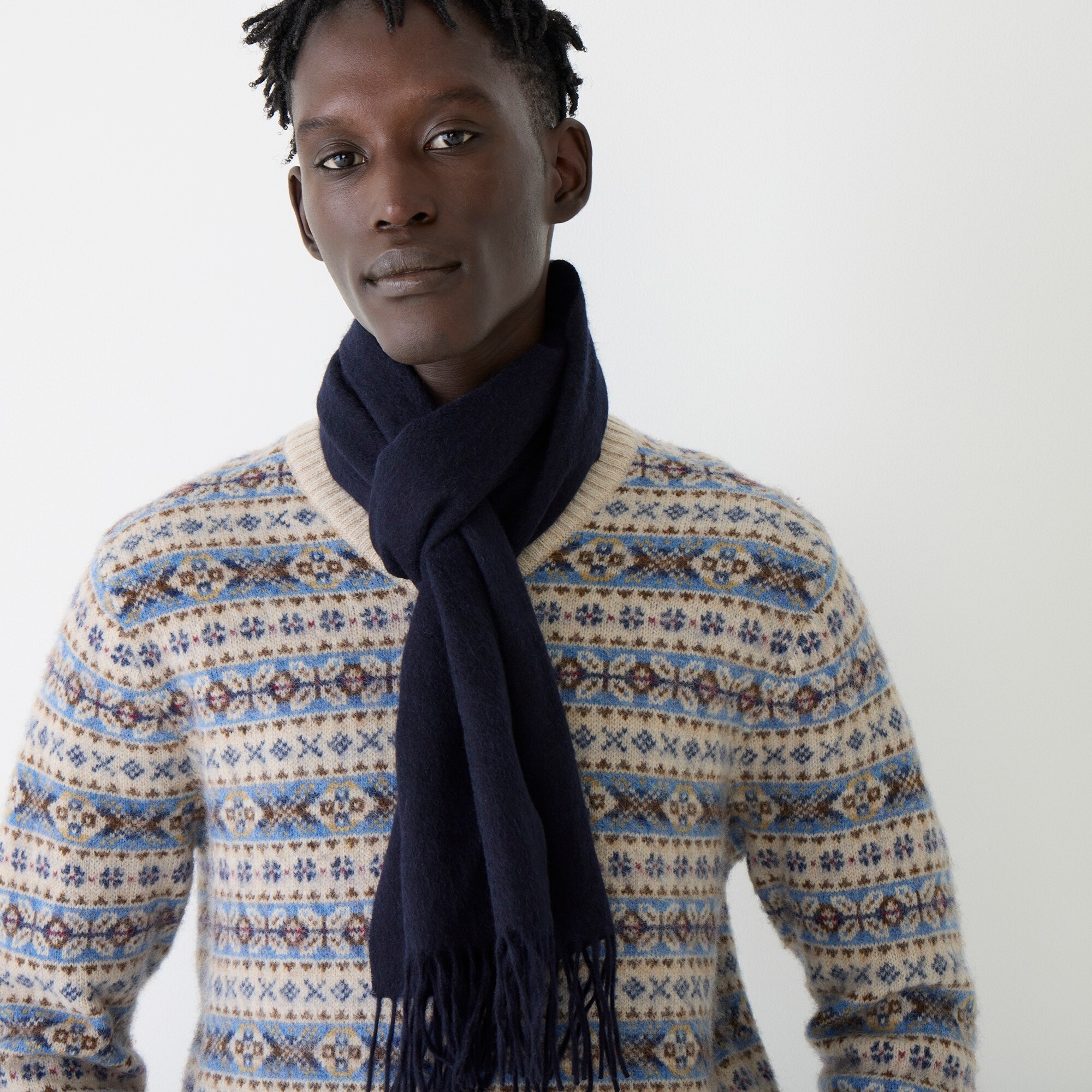 Solid cashmere scarf