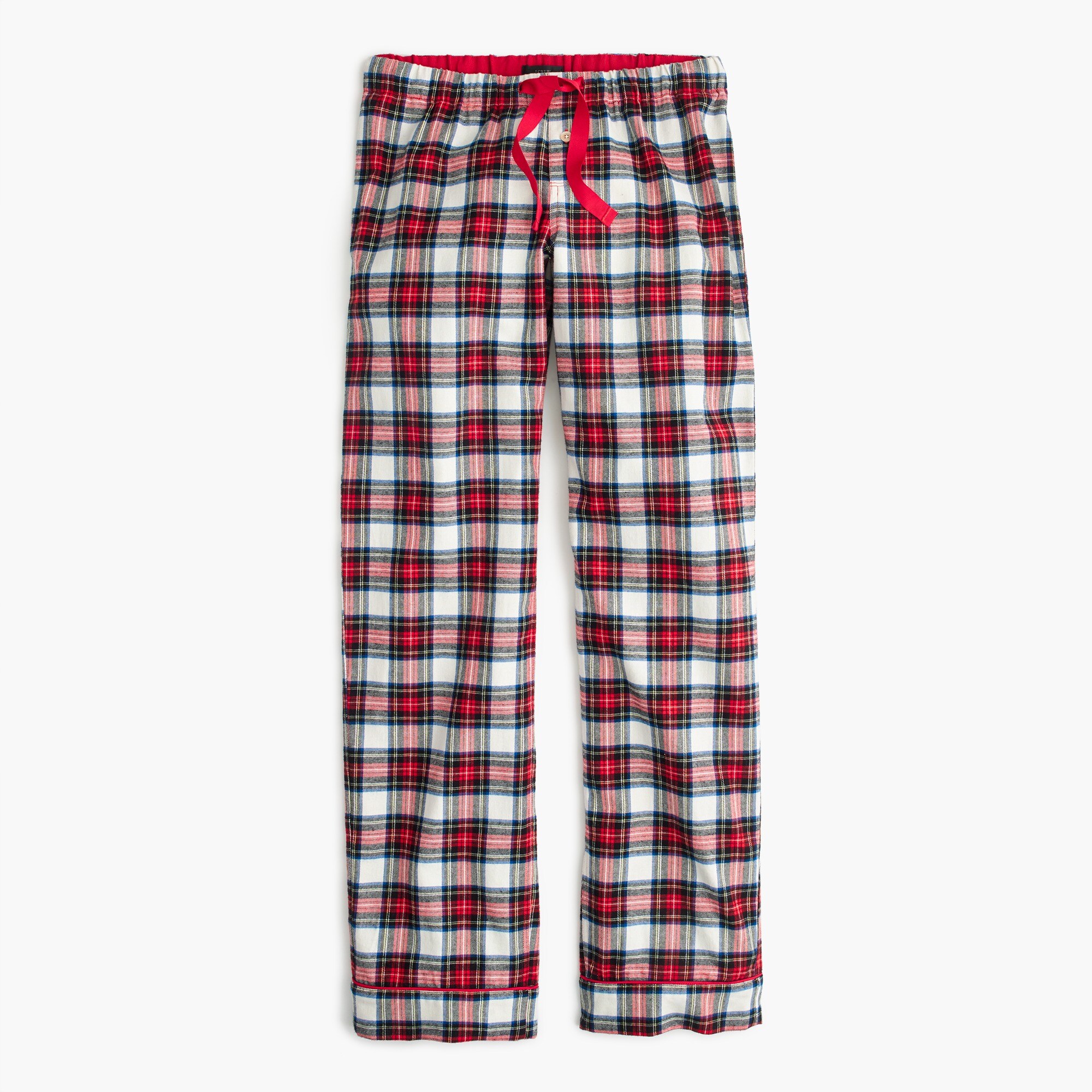 J.Crew: Flannel Pajama Pant In Festive Plaid For Women