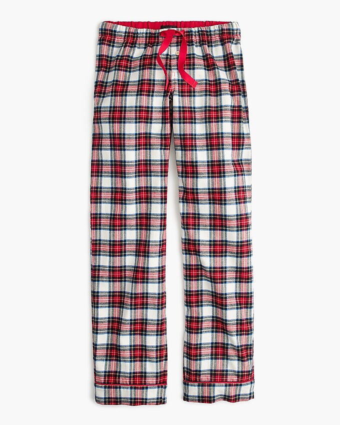 J.Crew: Flannel Pajama Pant In Festive Plaid For Women