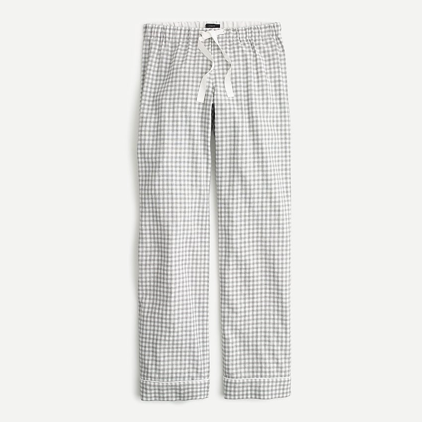 J.Crew: Cotton Pajama Pant In Gray Gingham For Women