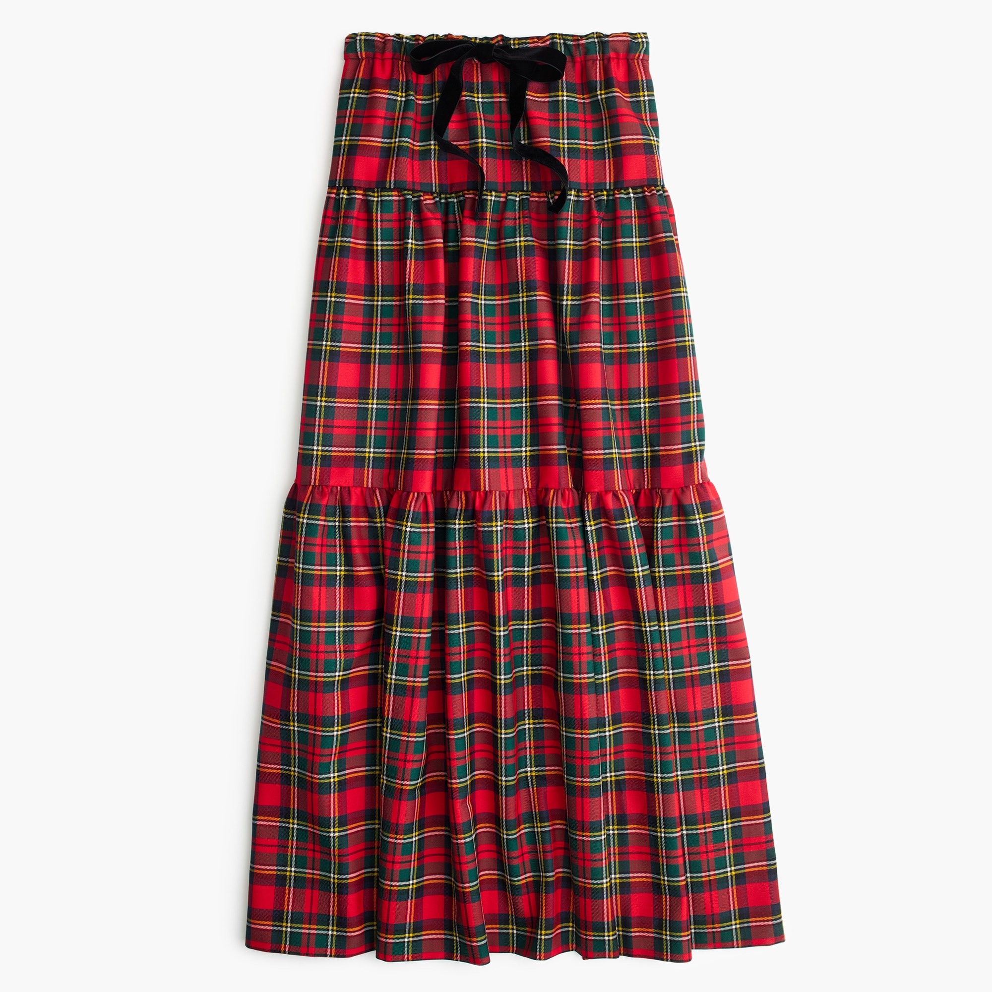 Plaid layered deals maxi skirt