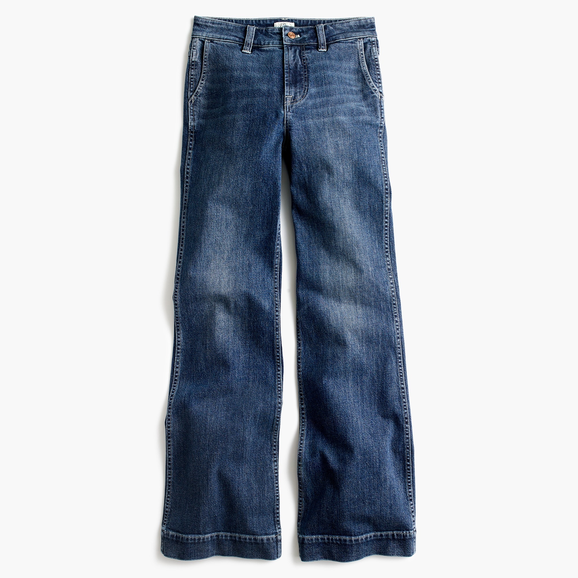 J.Crew: Wide-leg Trouser Jean In Tahoe Wash For Women