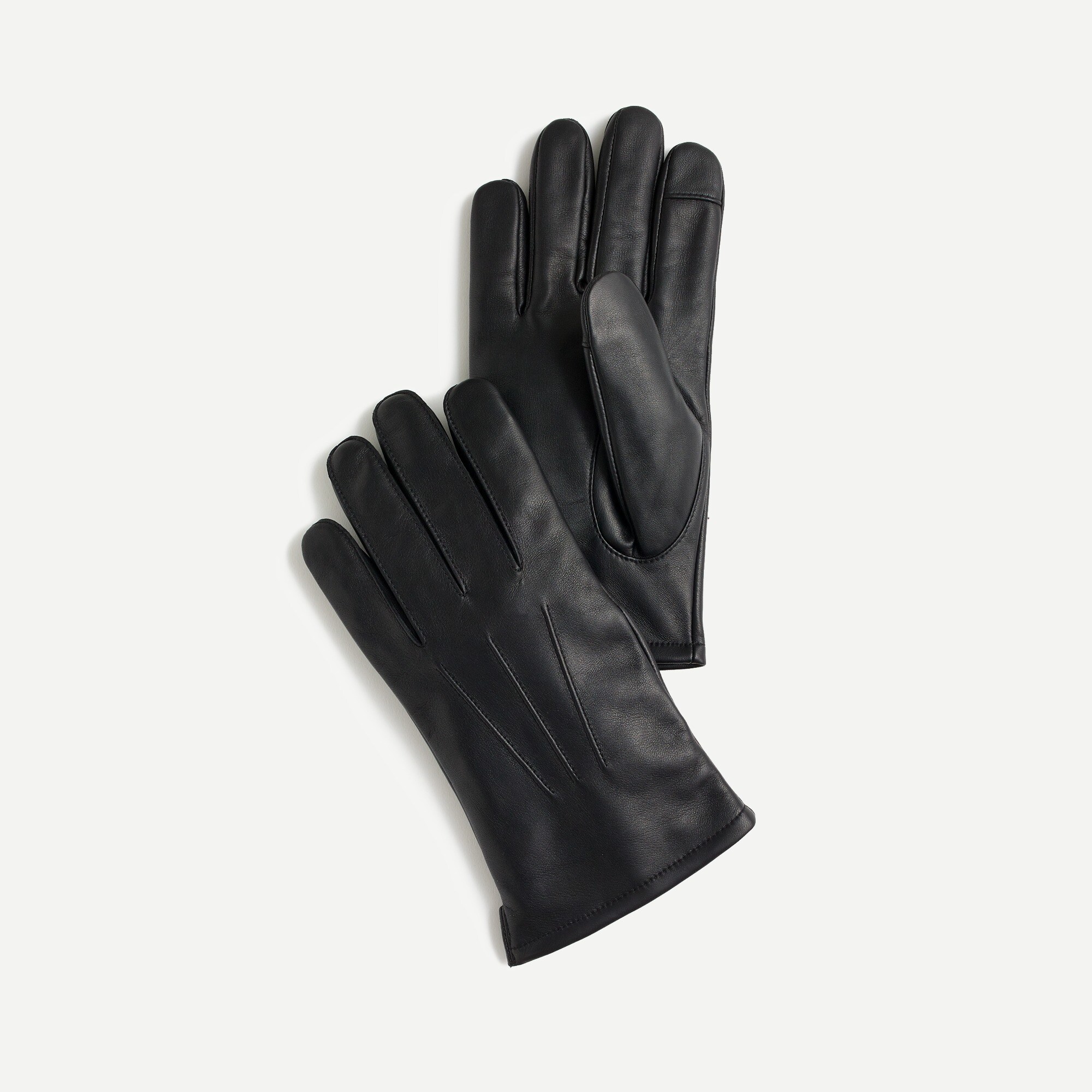 Leather gloves with wool-cashmere lining