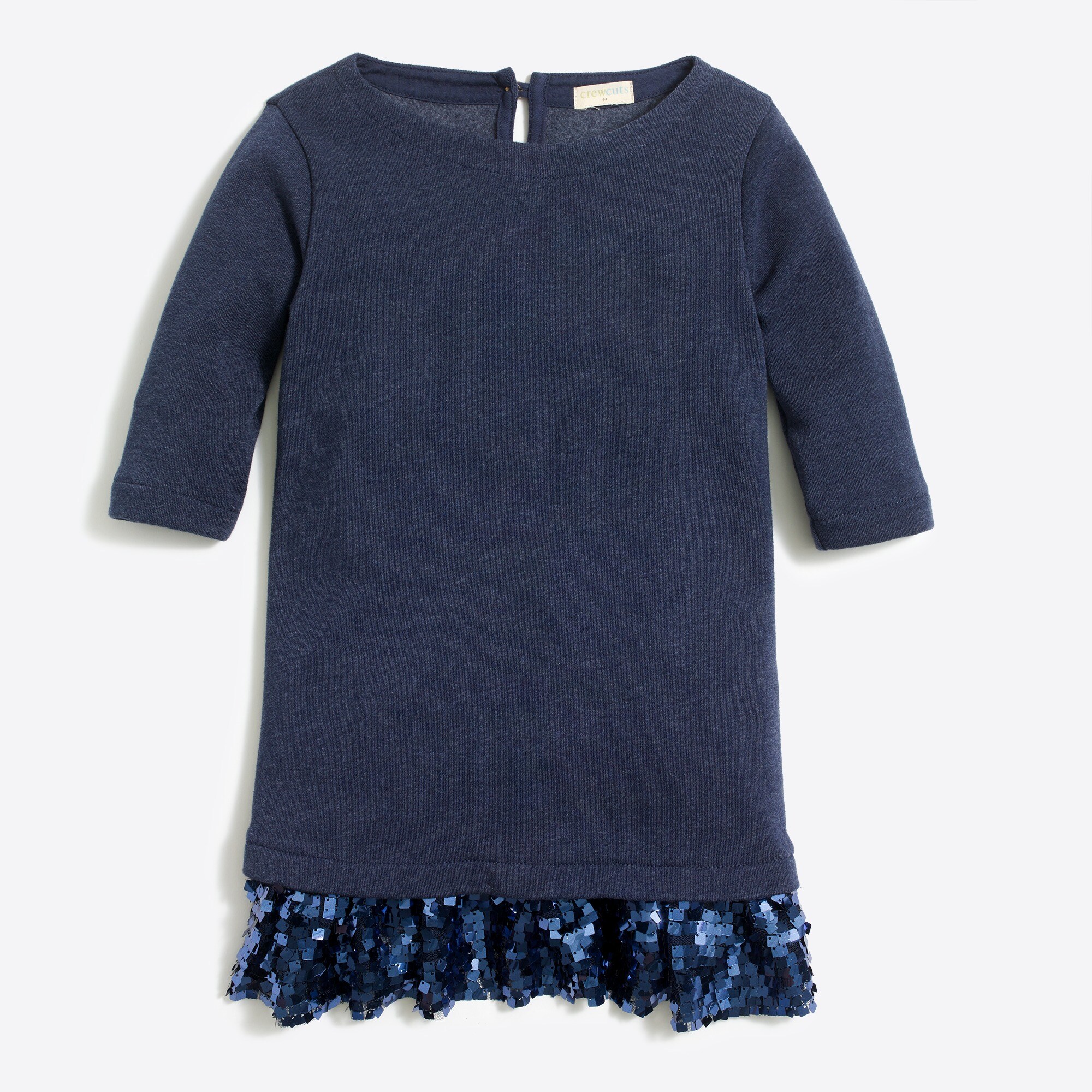 Girls' sequin skirt sweatshirt dress