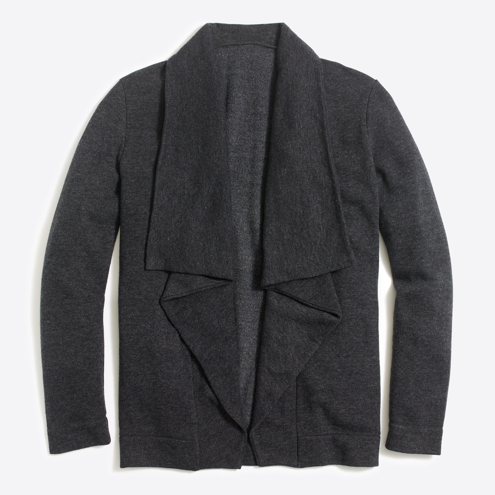 open drapey fleece cardigan for women