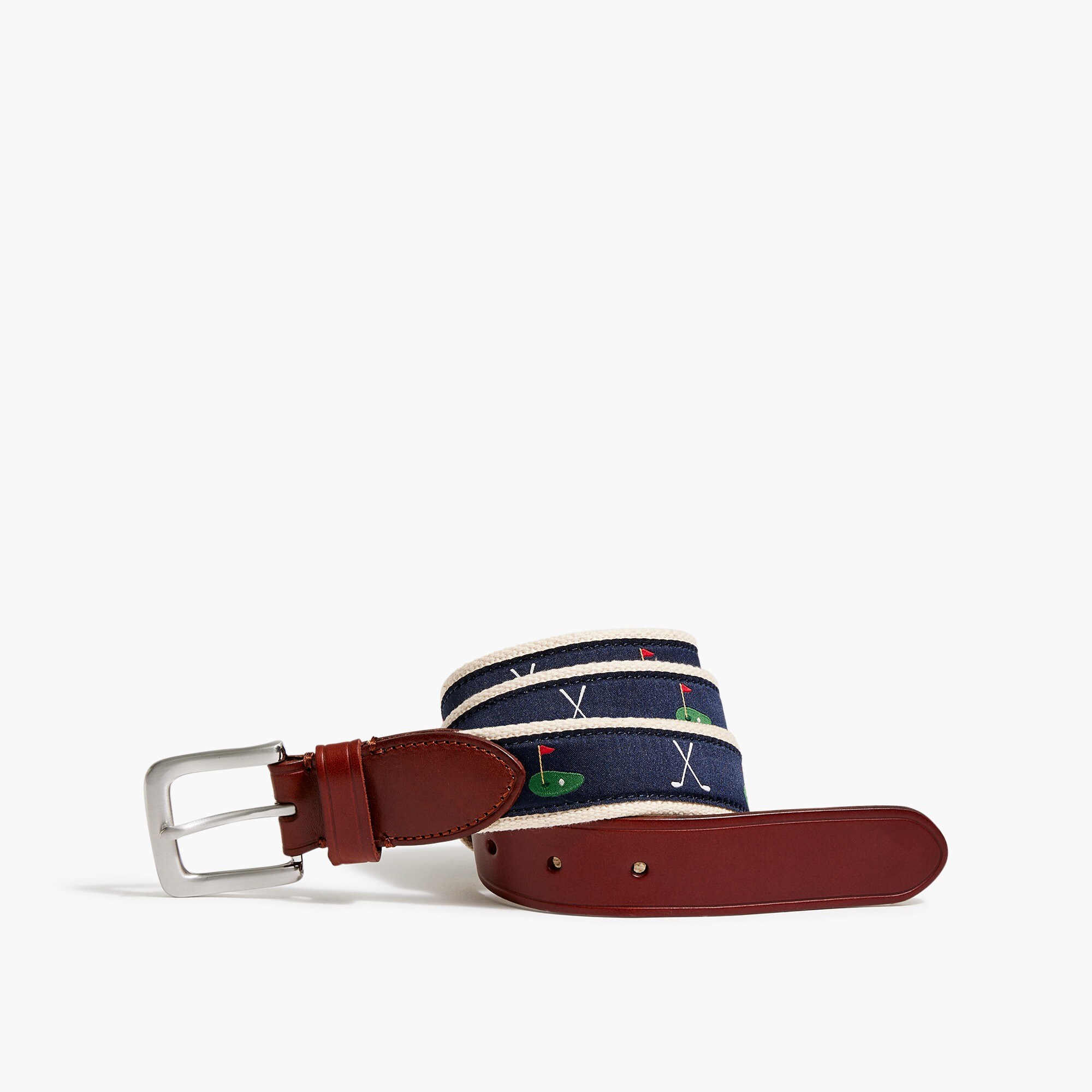 mens Embroidered patterned belt
