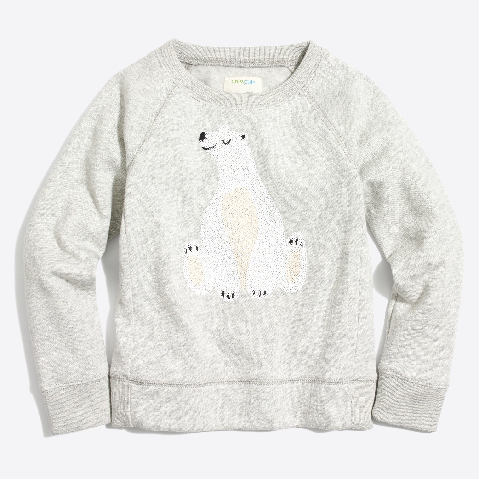 Girls' sequin polar bear sweatshirt