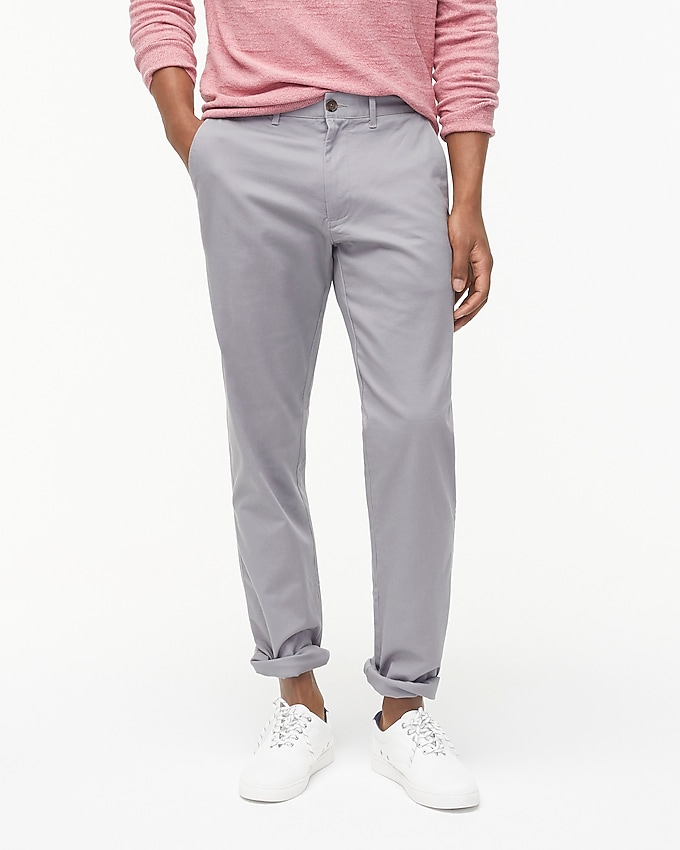 factory: straight-fit flex khaki pant for men, right side, view zoomed