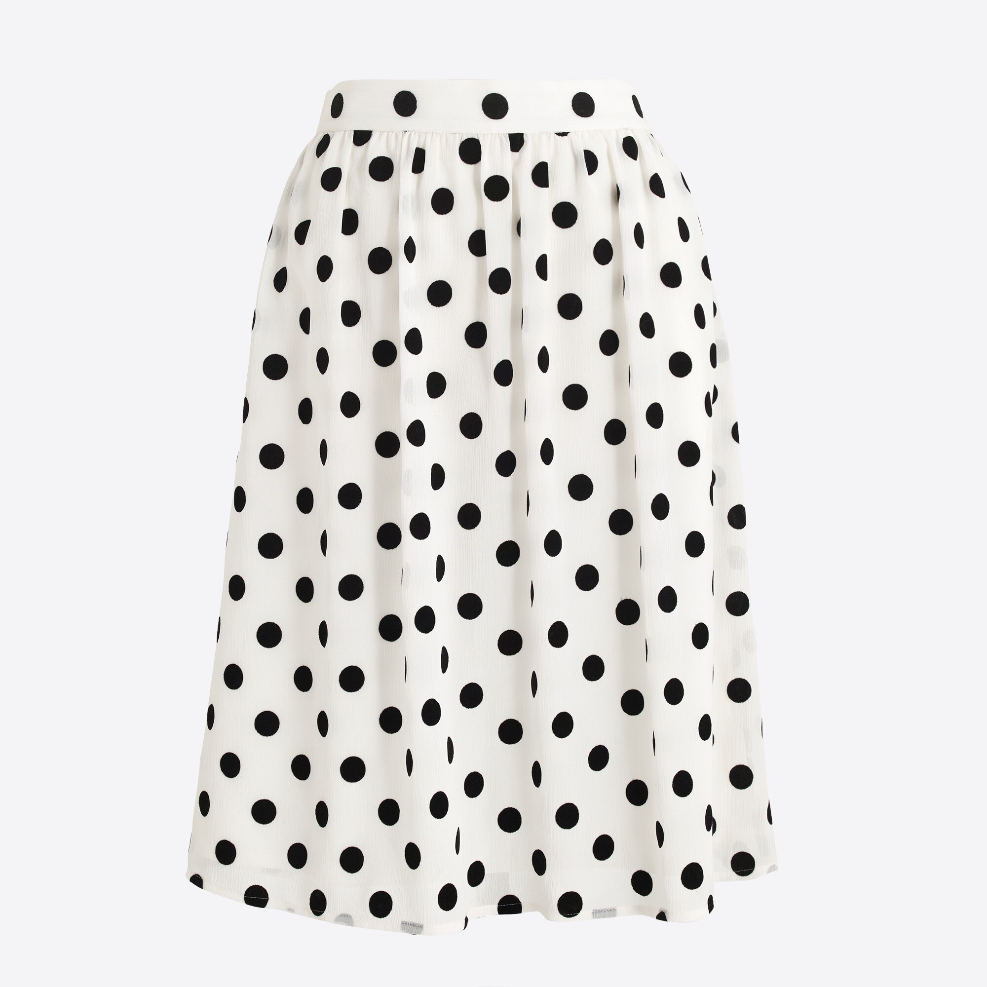 Velvet dot midi skirt