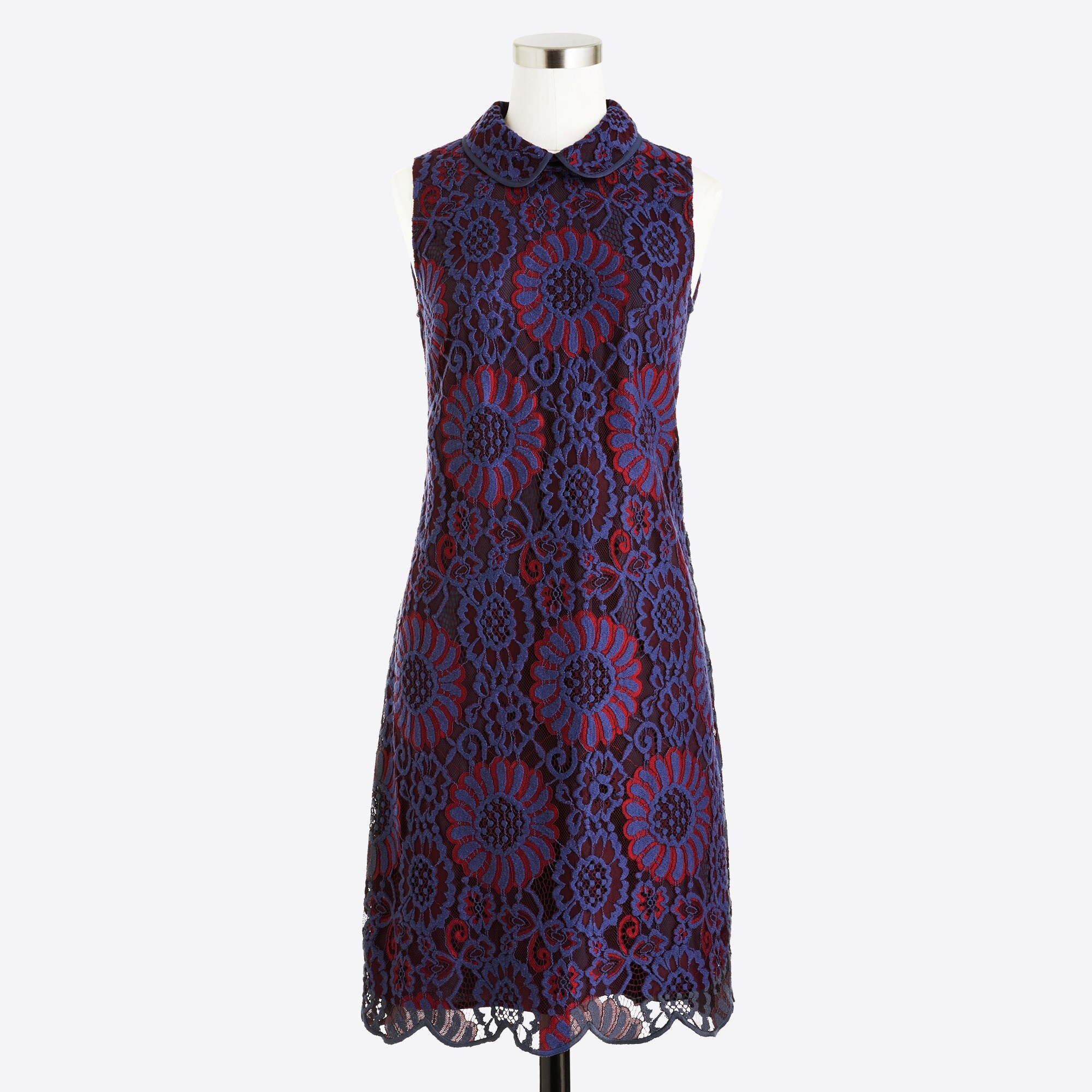Lace collar dress