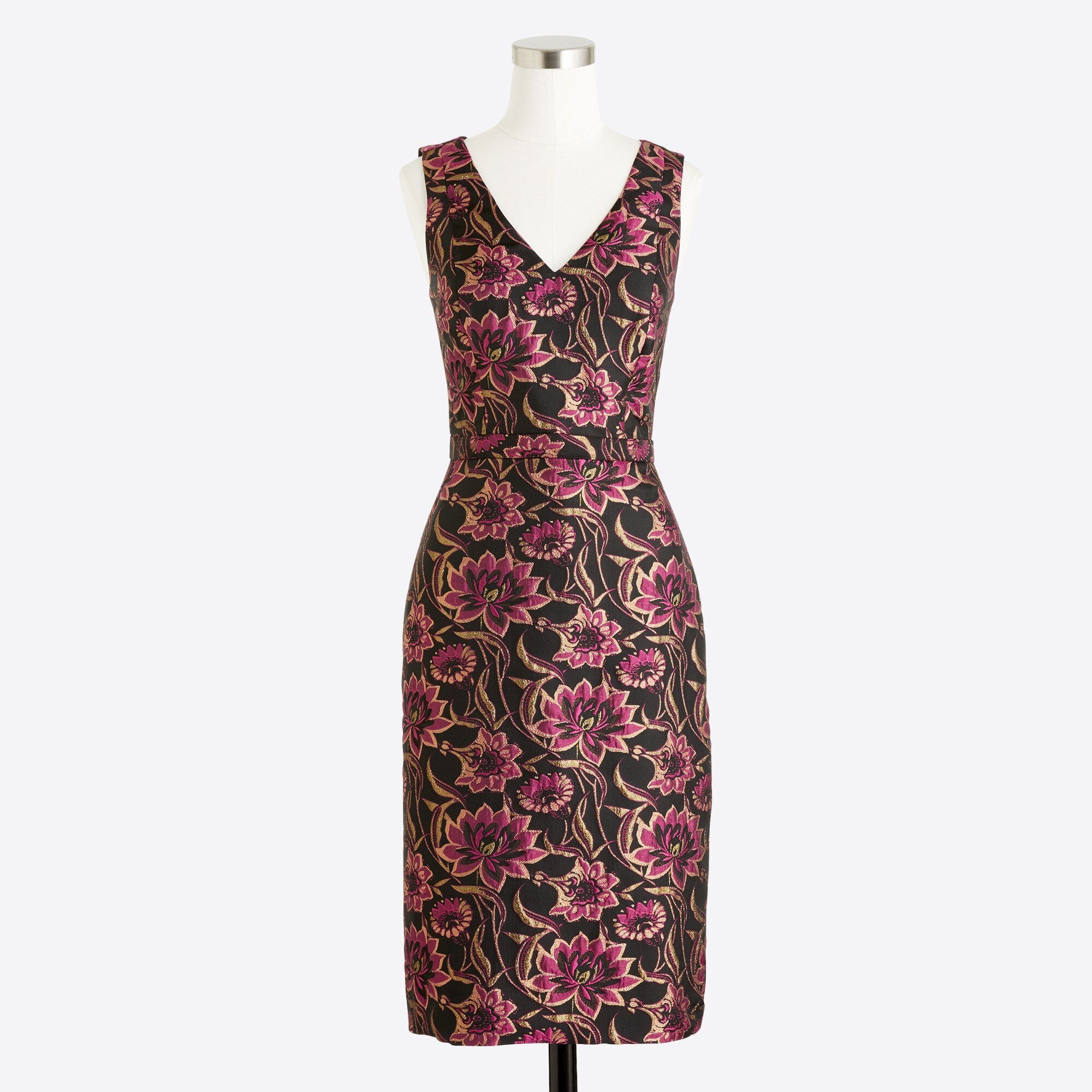 jacquard v-neck dress for women