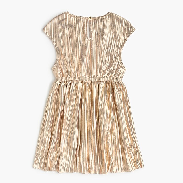 girls' gold micropleat dress - girls' dresses