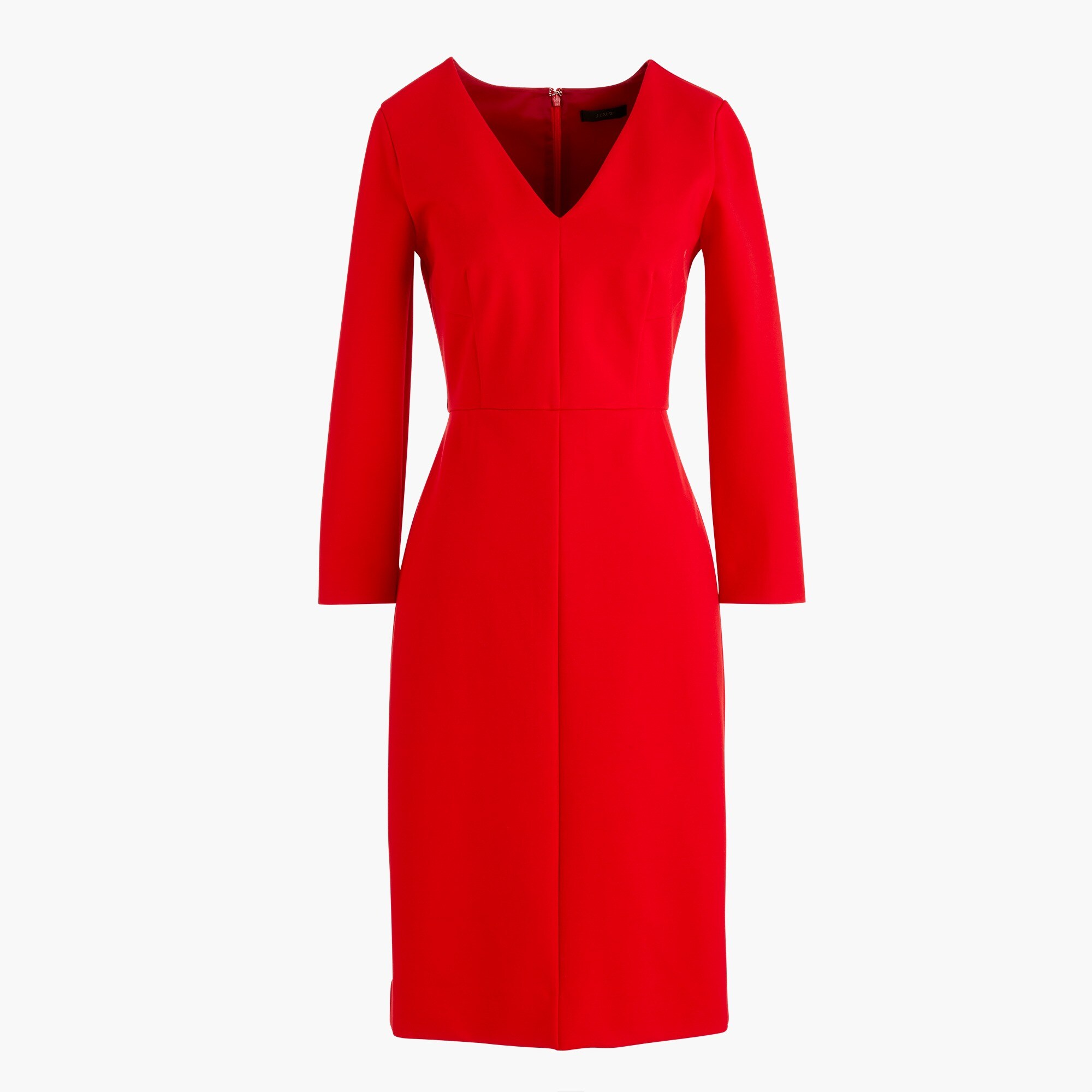 red sheath dress for work