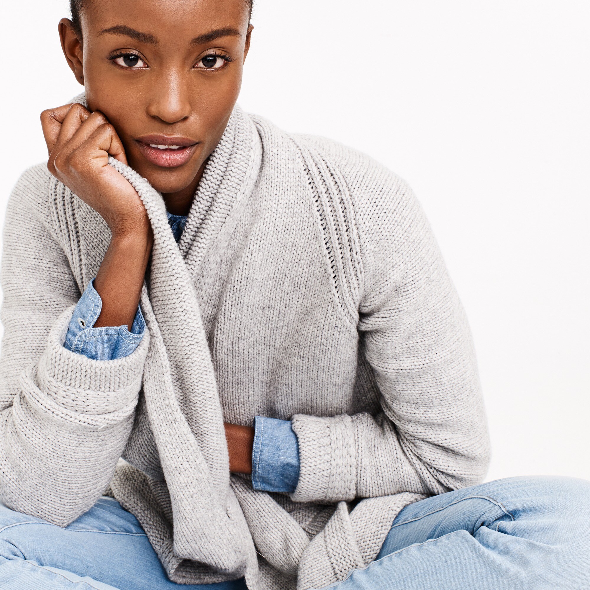 Long Open Cardigan Sweater 