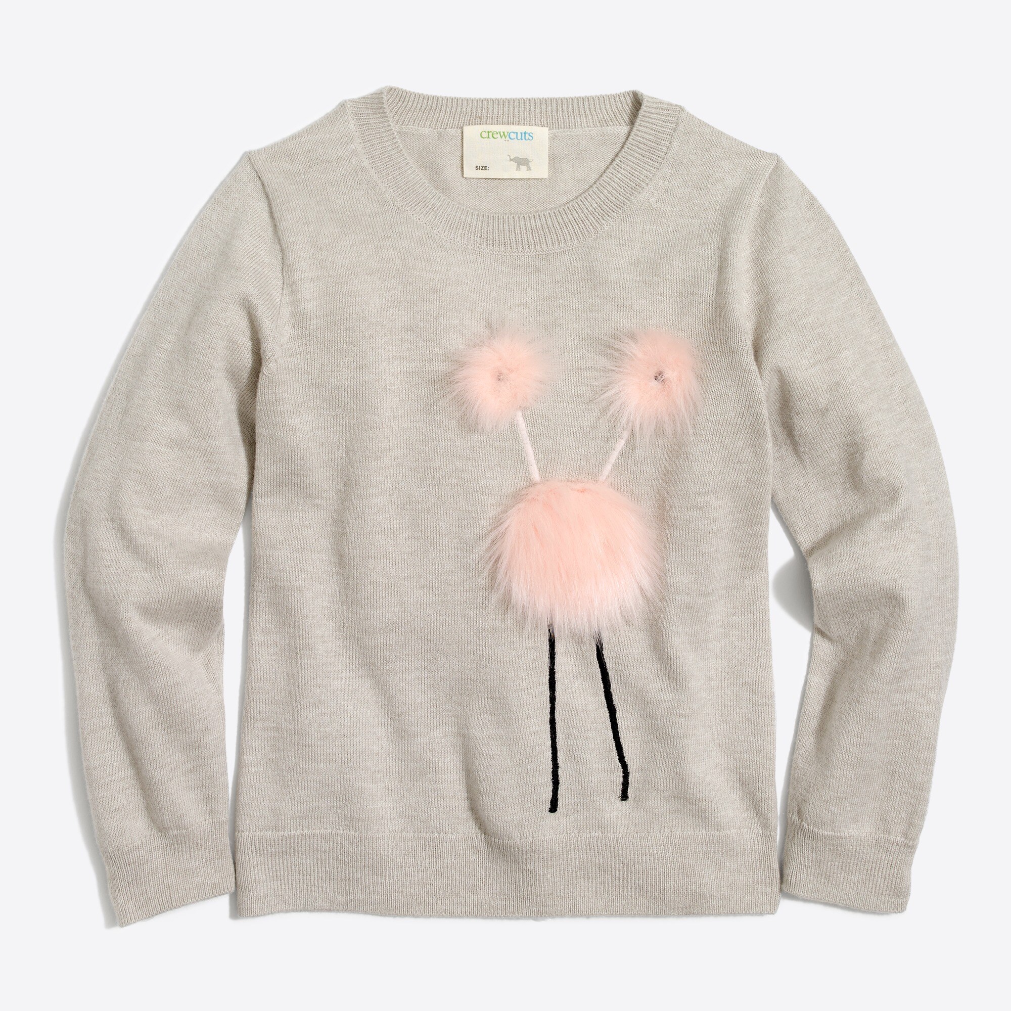 girls' monster intarsia popover sweater for girls