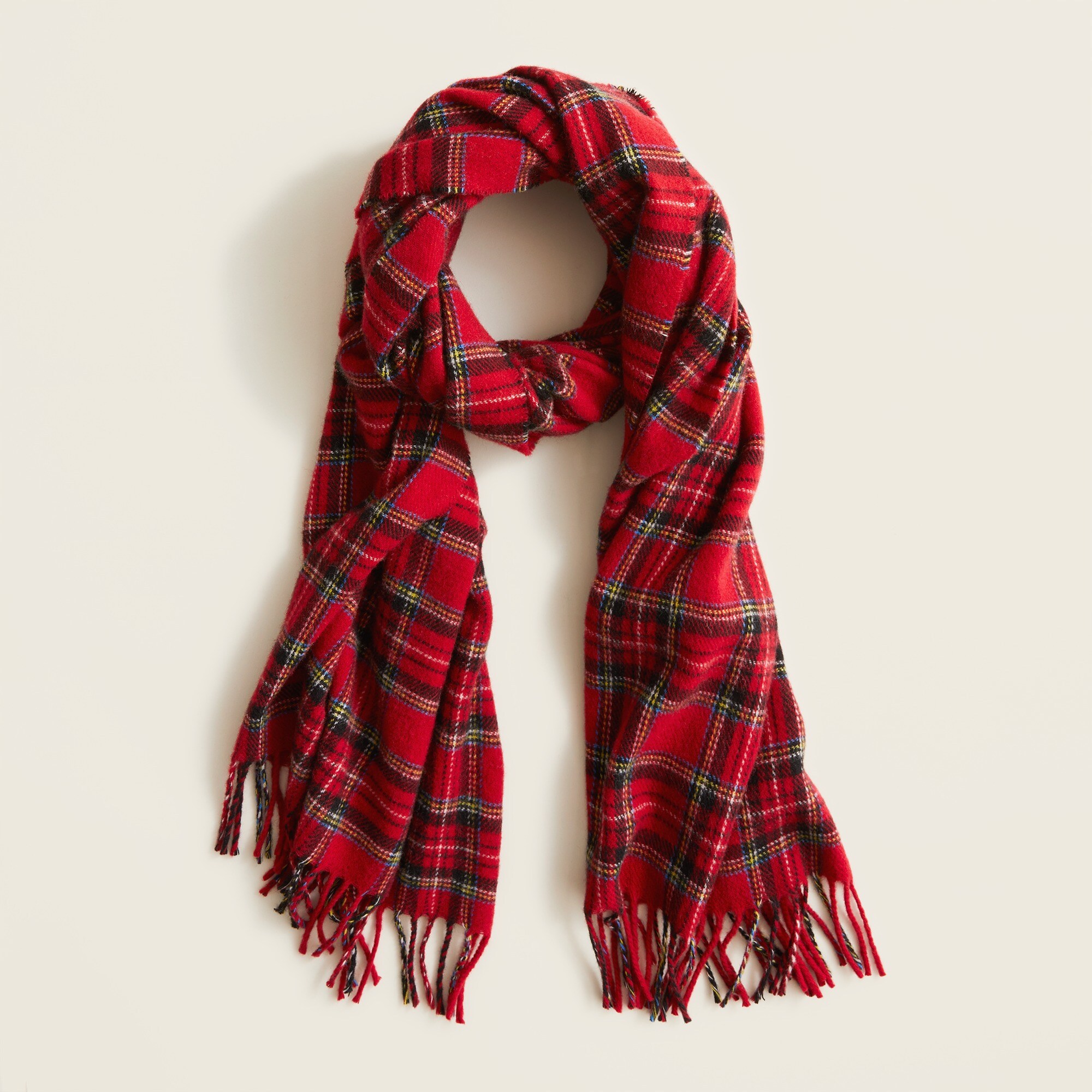 Plaid scarf in Italian wool