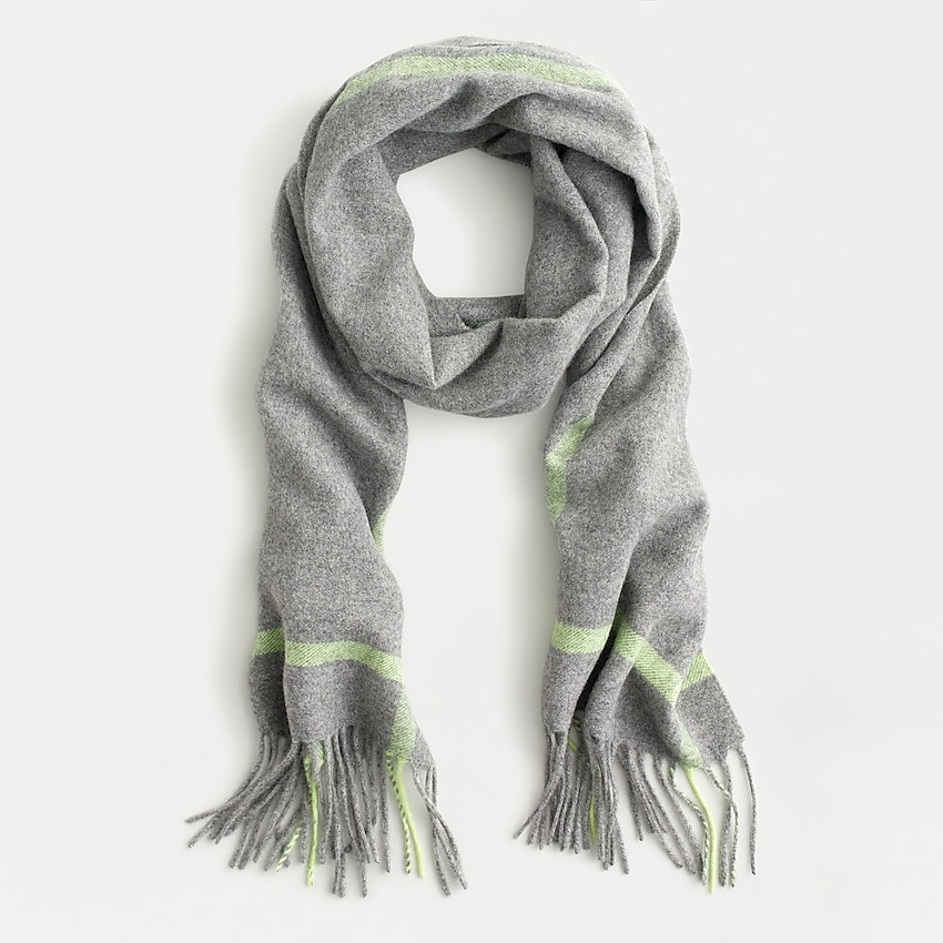 j.crew: contrast cashmere scarf for women, right side, view zoomed